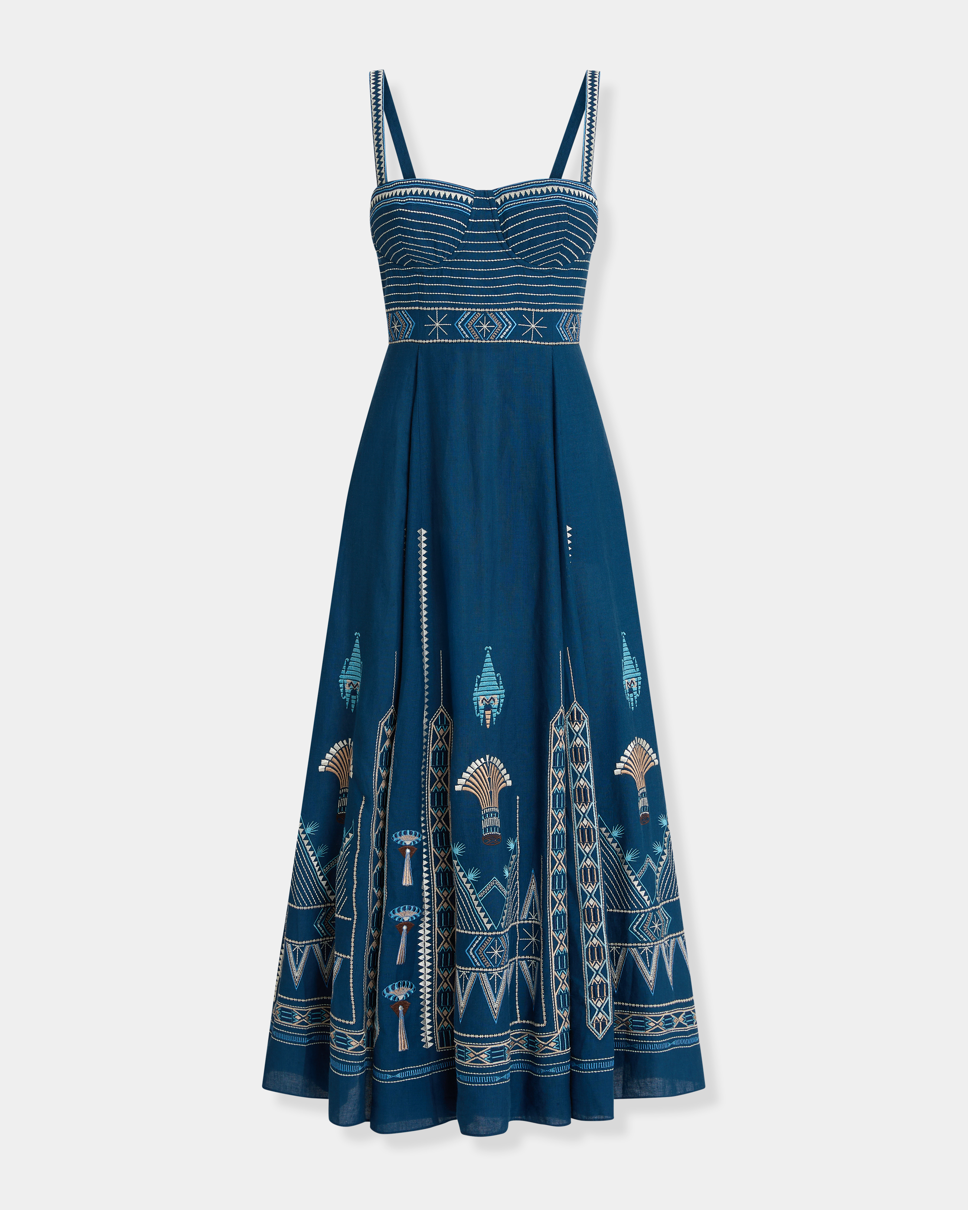 Elida Dress with Ballerina Embroidery