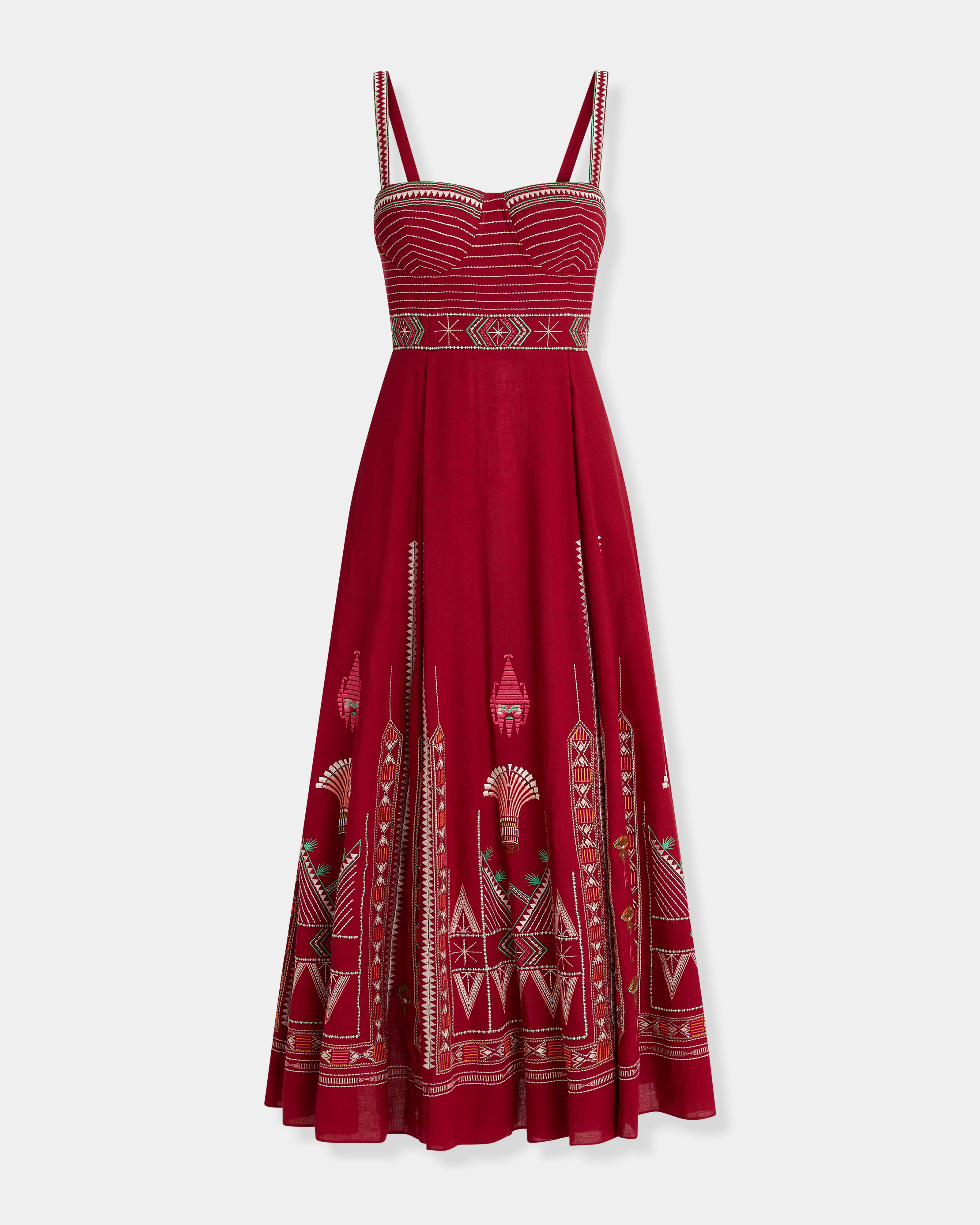 Elida Dress with Ballerina Embroidery