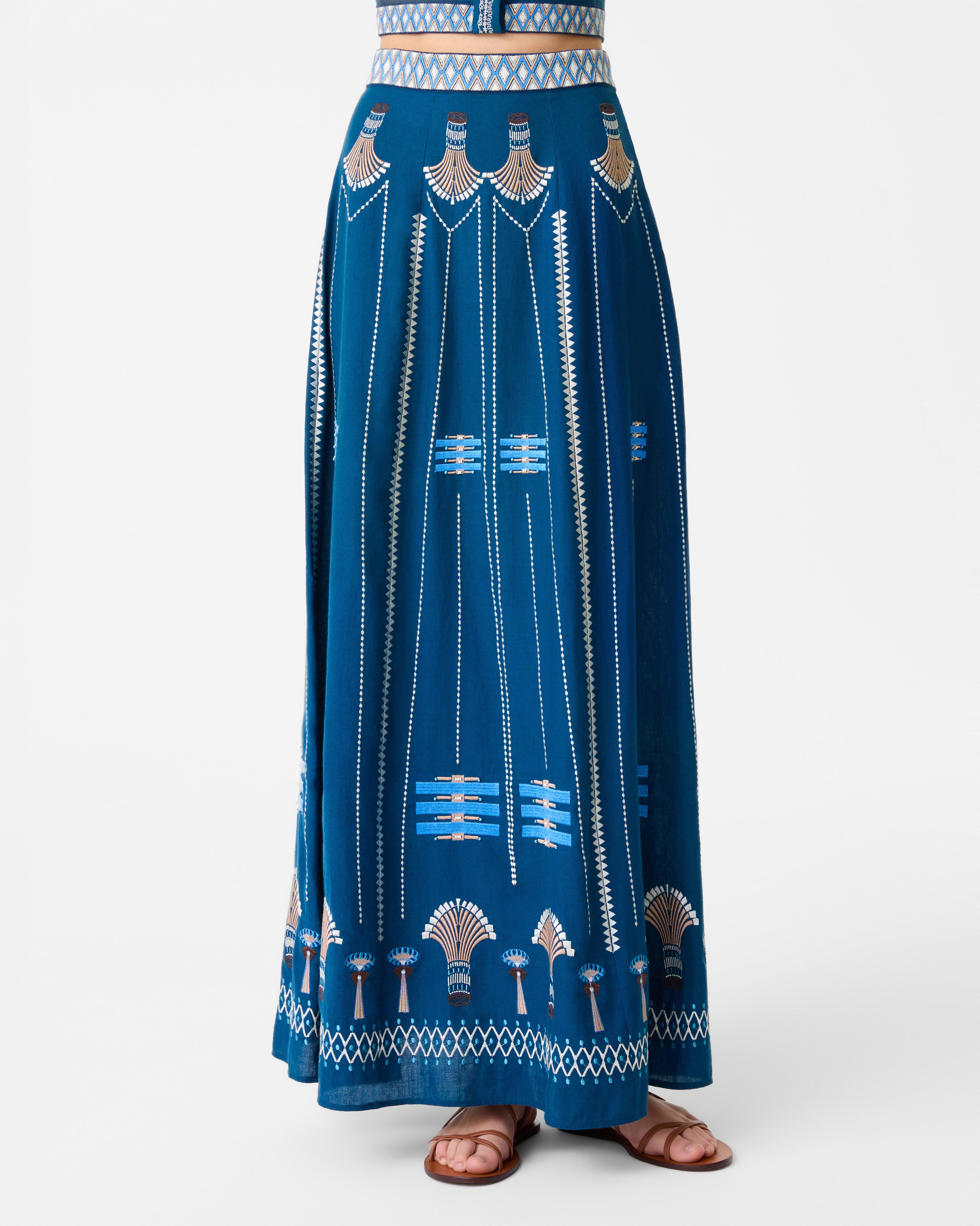 Camille Skirt with Ballerina Embroidery