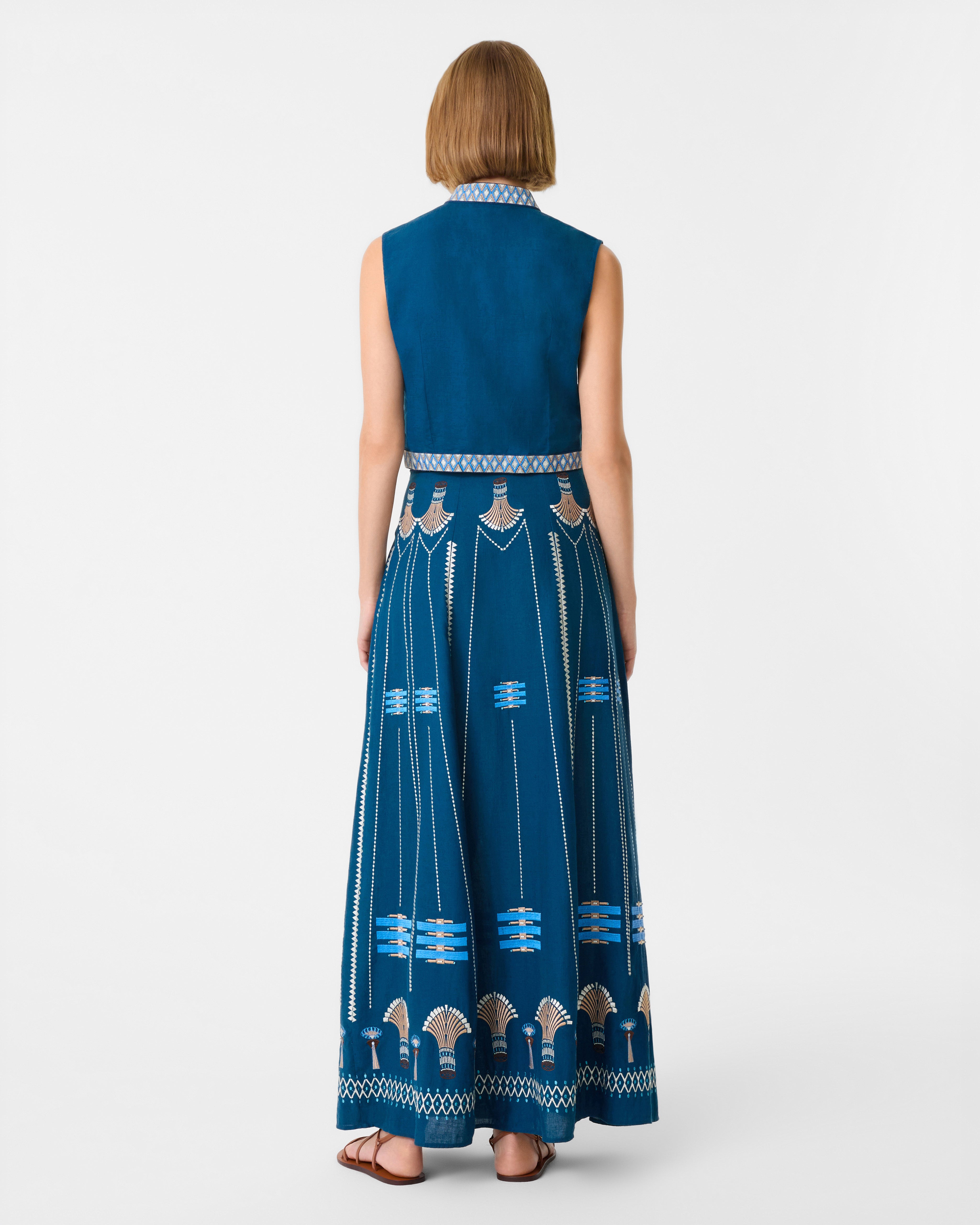 Camille Skirt with Ballerina Embroidery