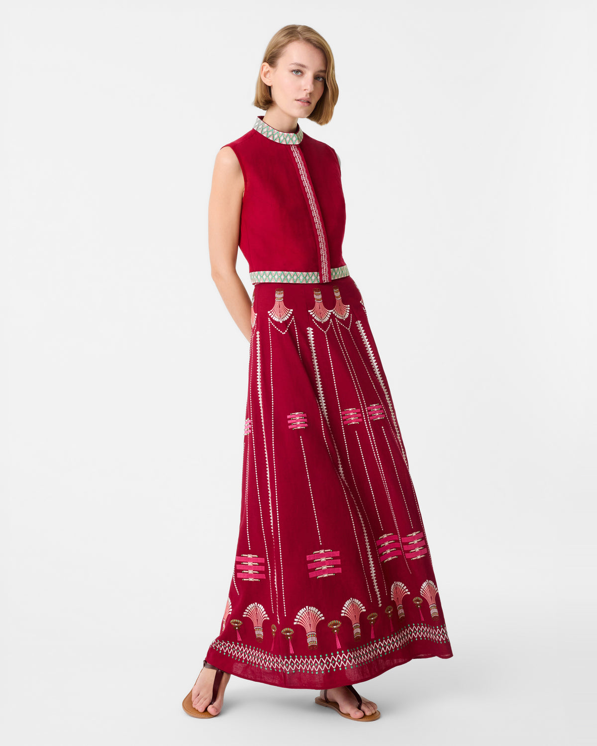 Camille Skirt with Ballerina Embroidery