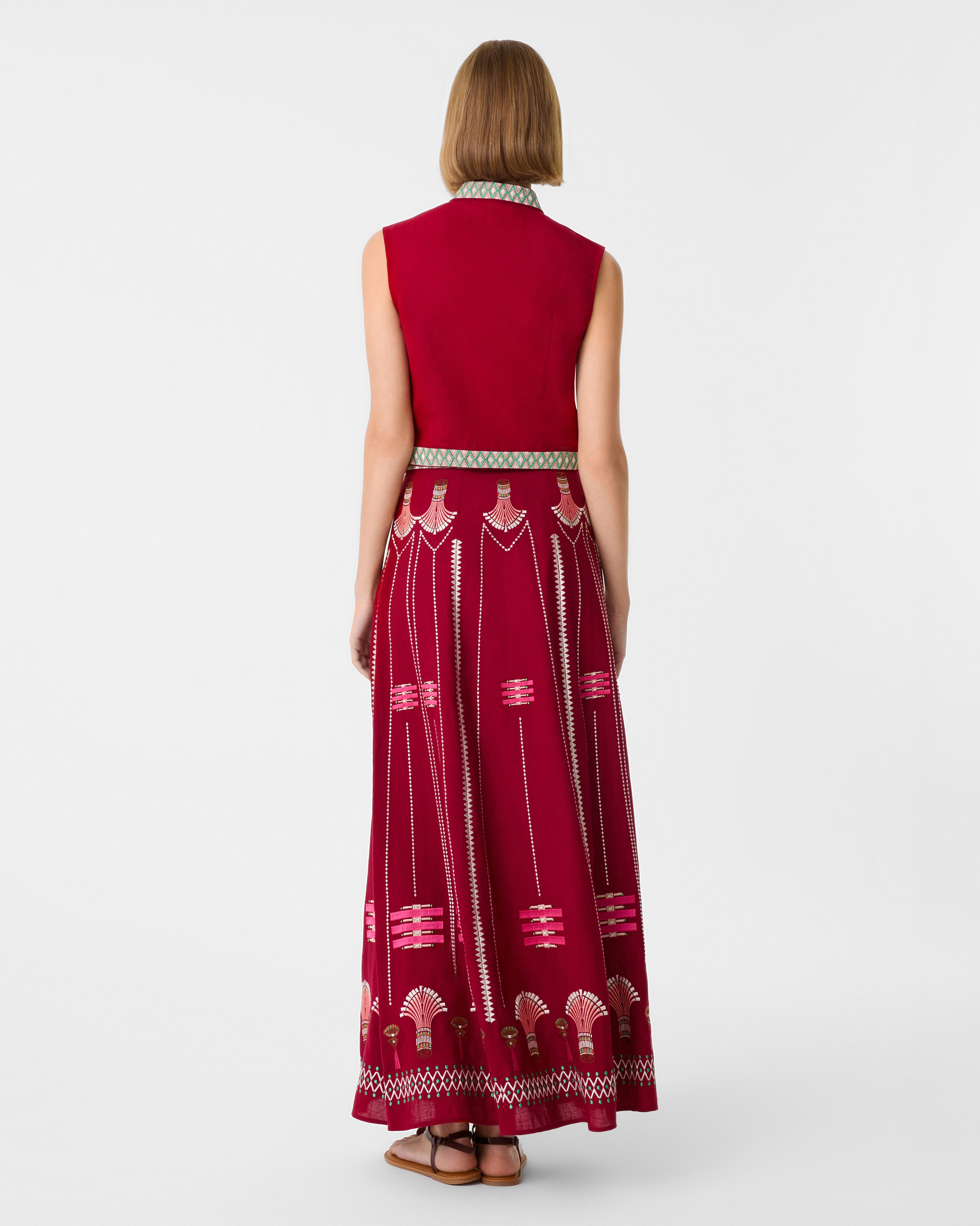 Camille Skirt with Ballerina Embroidery
