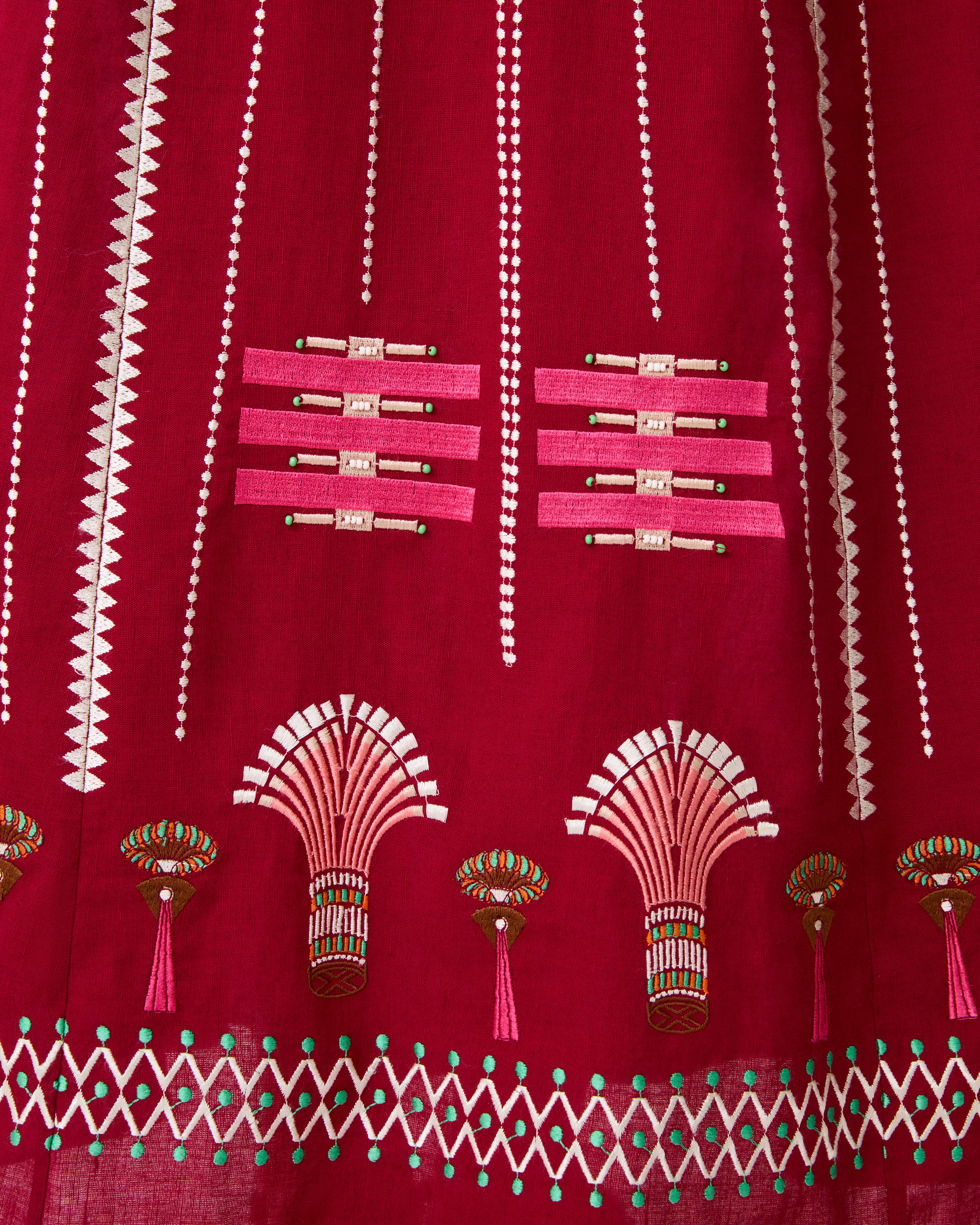 Camille Skirt with Ballerina Embroidery