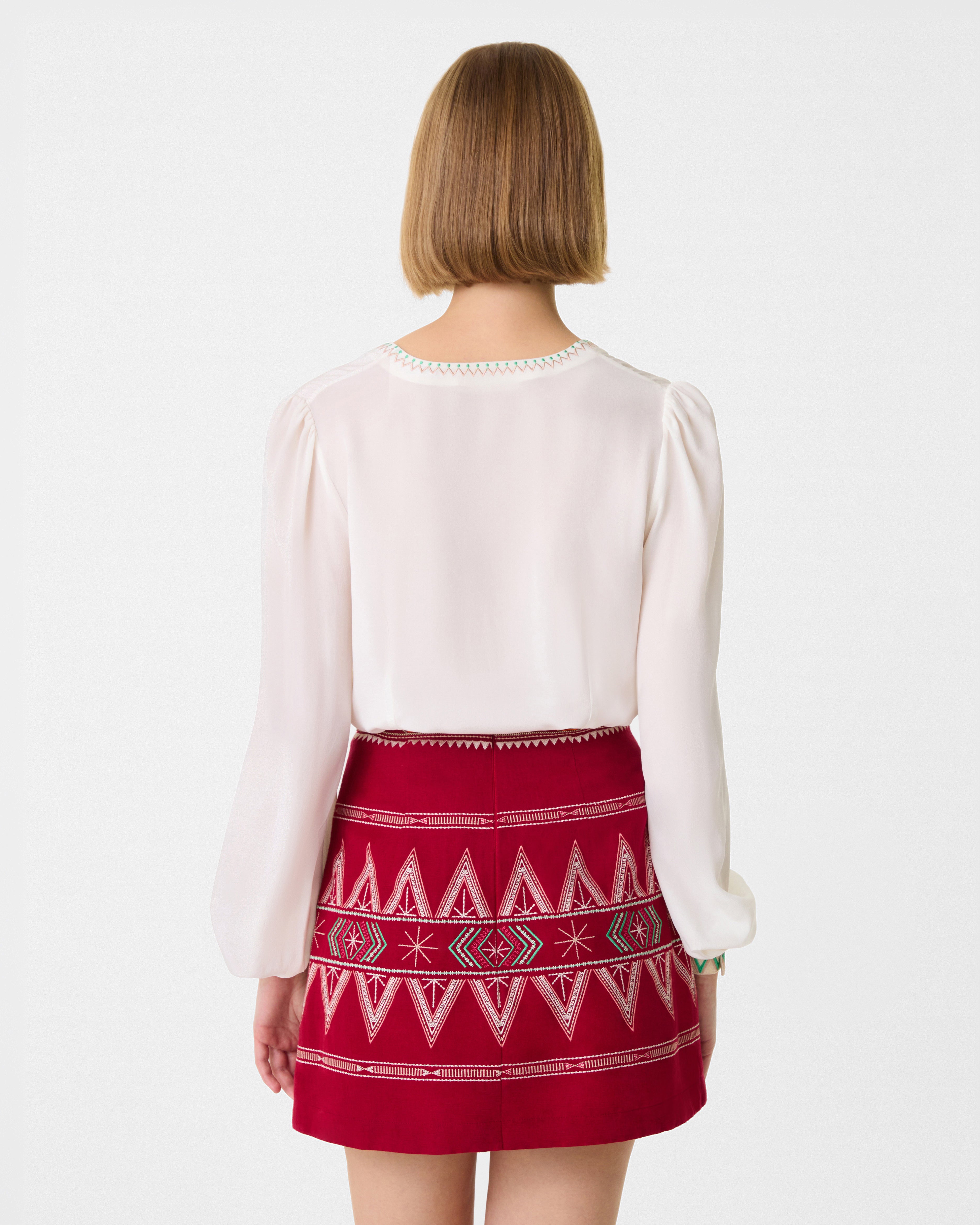 Giuliana Skirt with Ballerina Embroidery