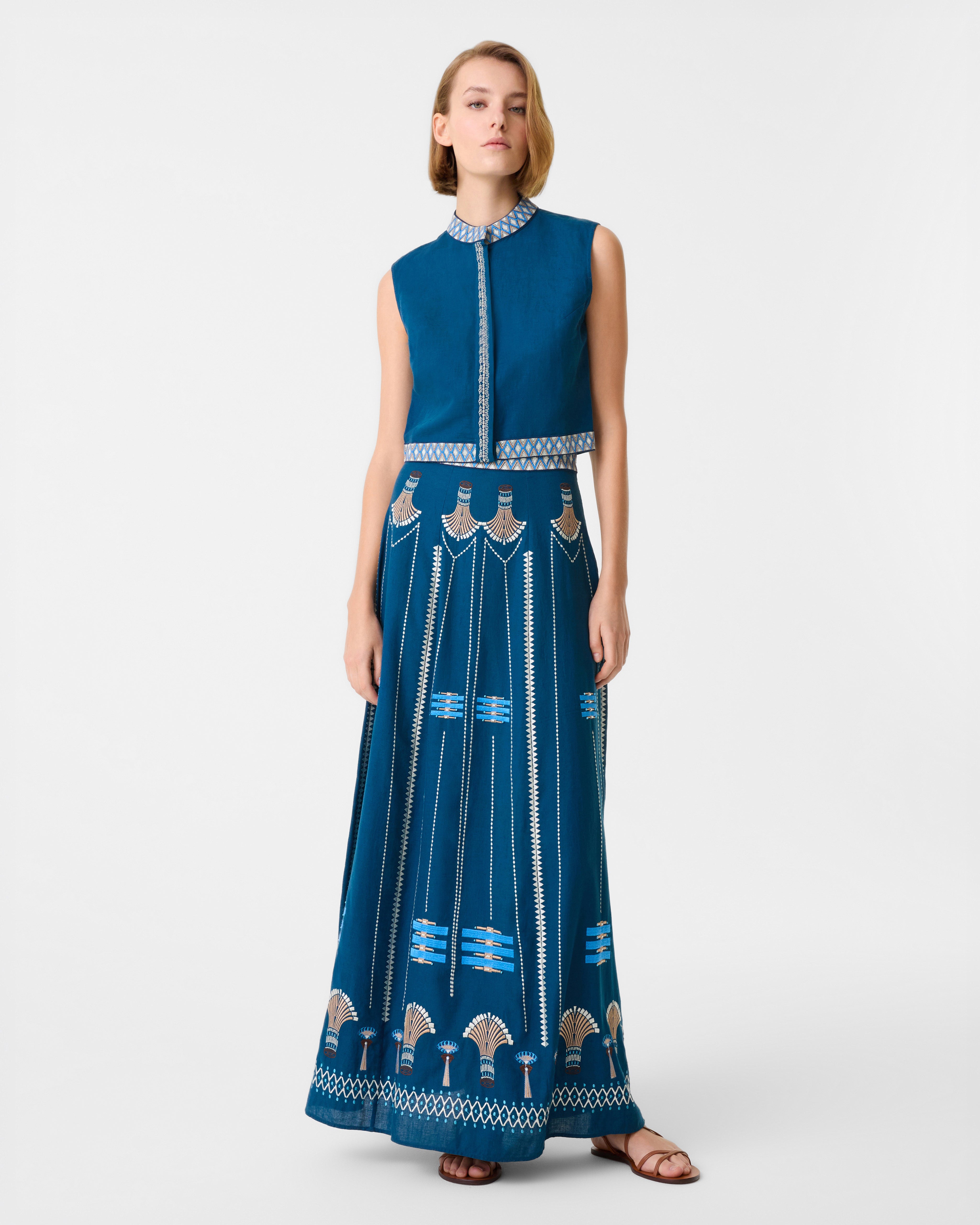 Andorra Top with Ballerina Embroidery