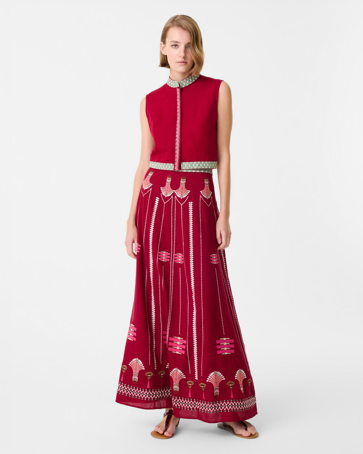 Andorra Top with Ballerina Embroidery