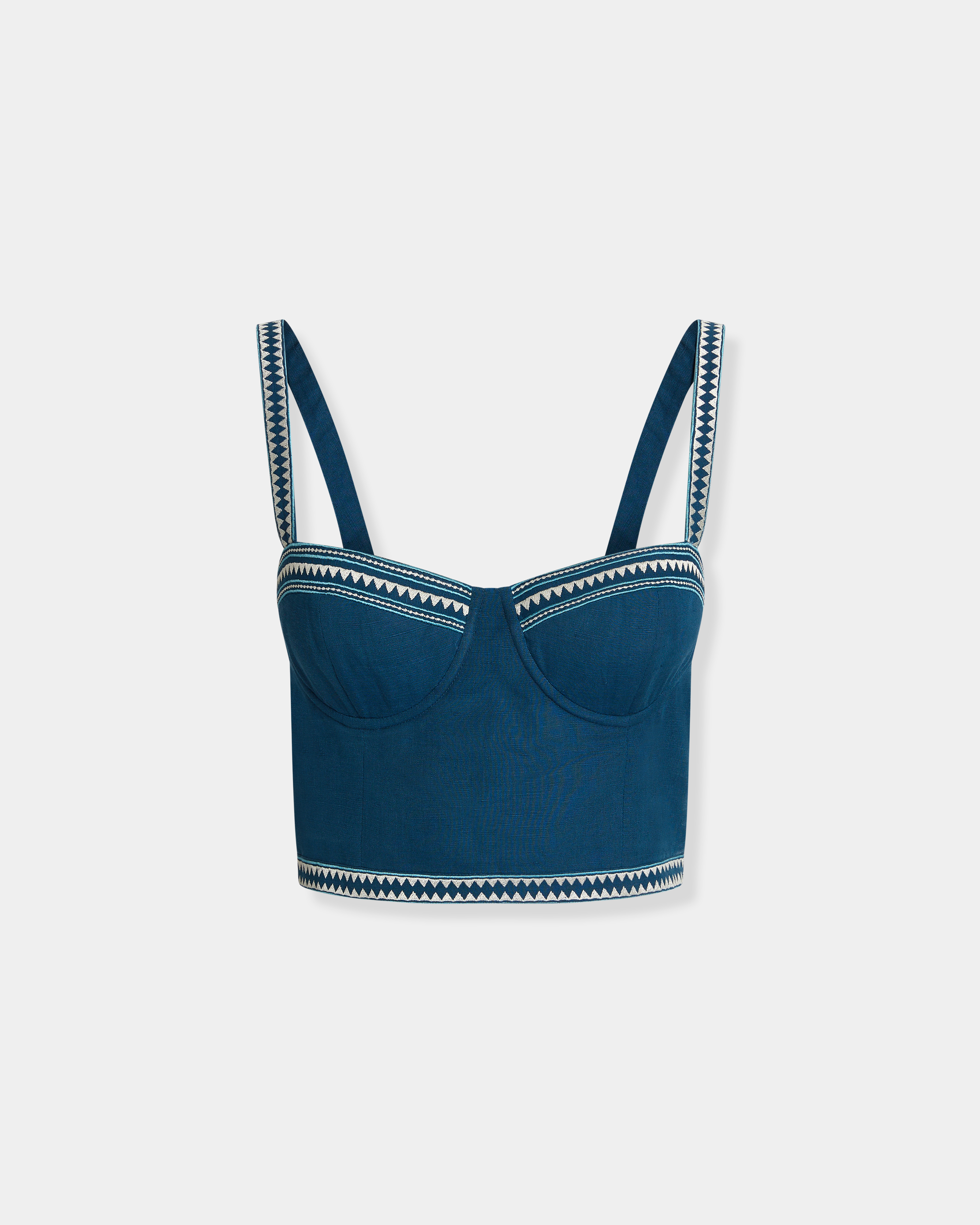 Elettra Top with Ballerina Embroidery