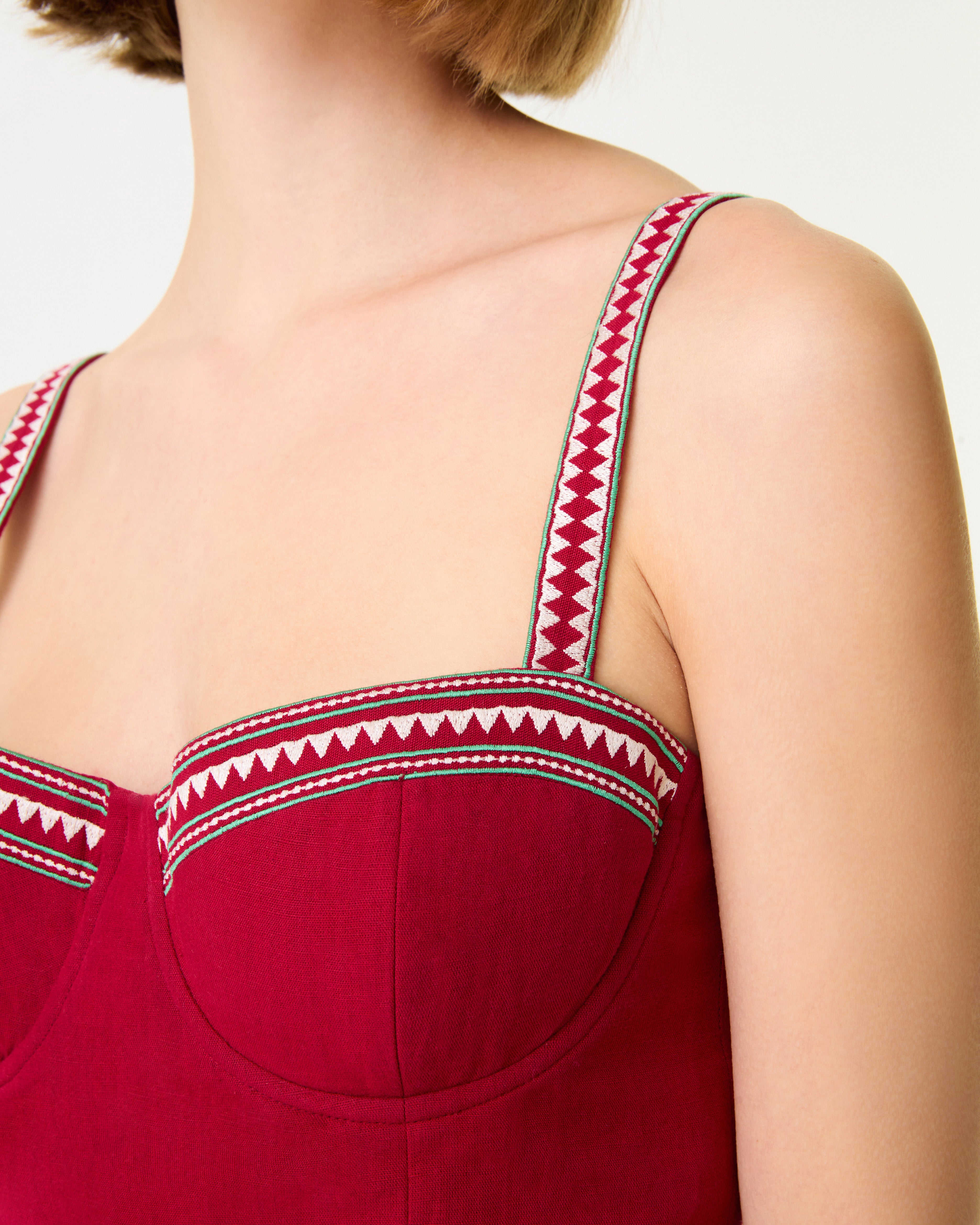 Elettra Top with Ballerina Embroidery