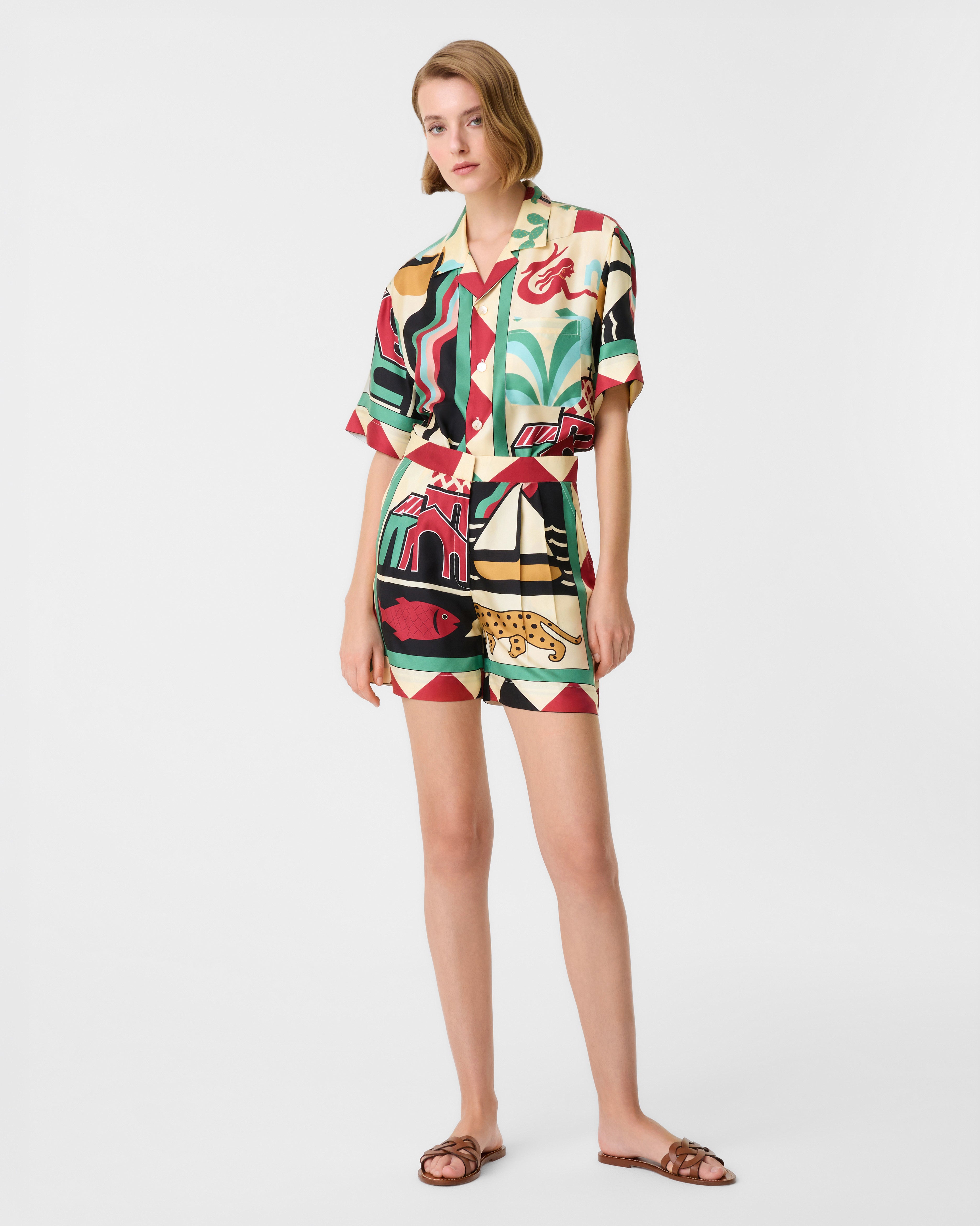 Tamu Shorts in Louis Barthélemy Print