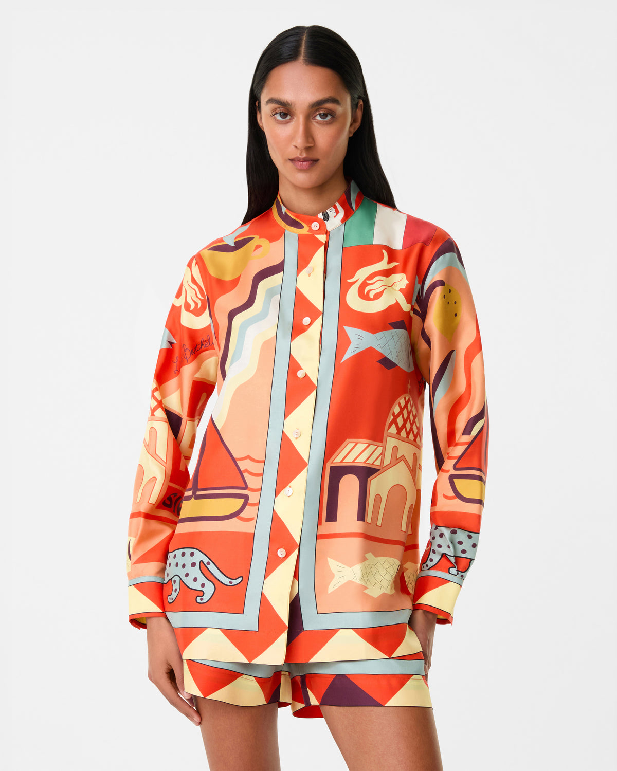 Kelsy Shirt in Louis Barthélemy Print