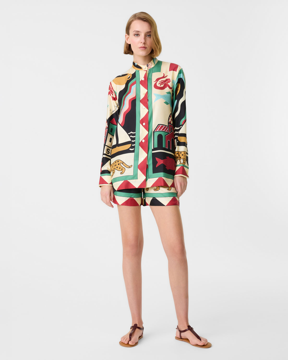 Kelsy Shirt in Louis Barthélemy Print