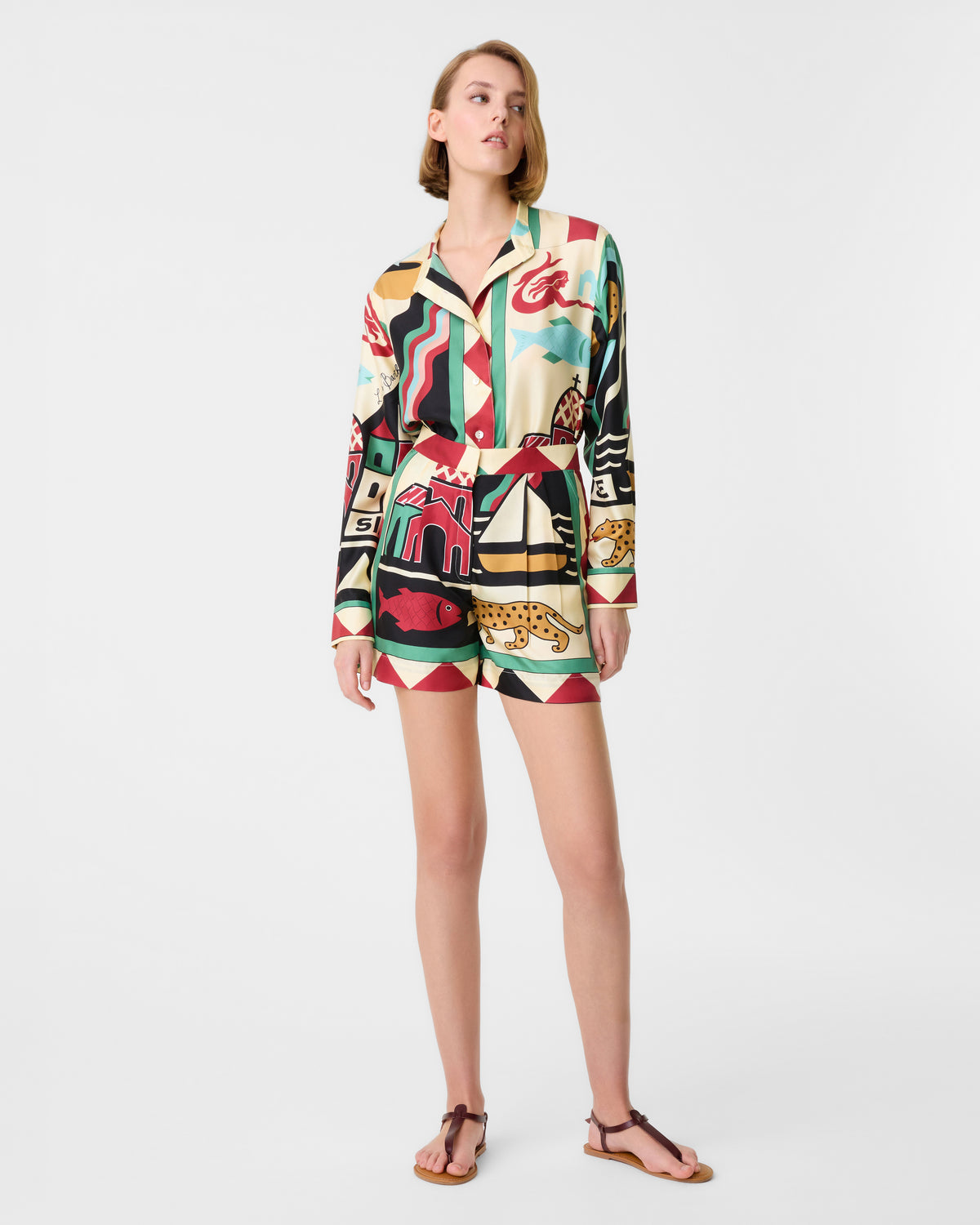 Kelsy Shirt in Louis Barthélemy Print