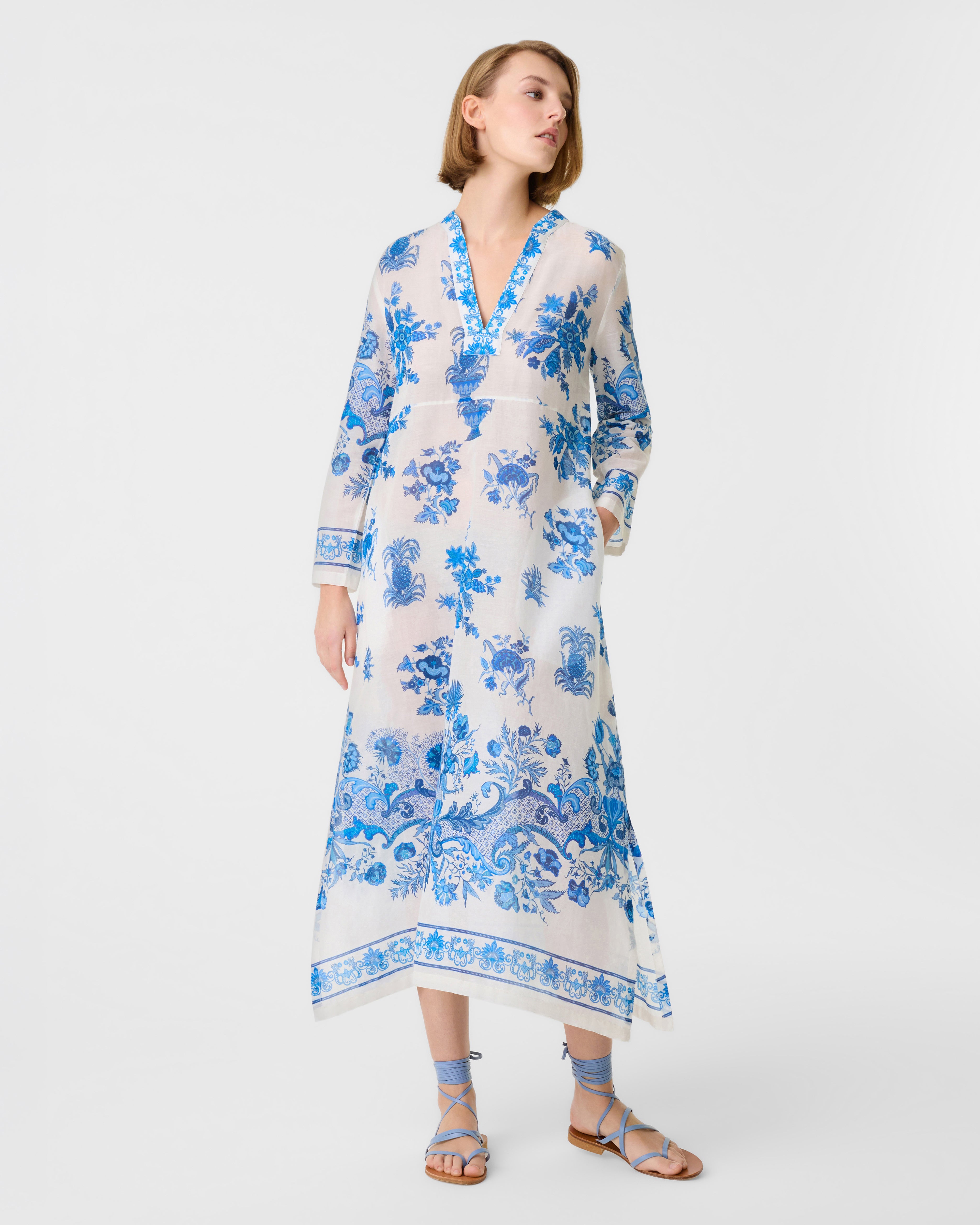 Giada Caftan in Chintz Print