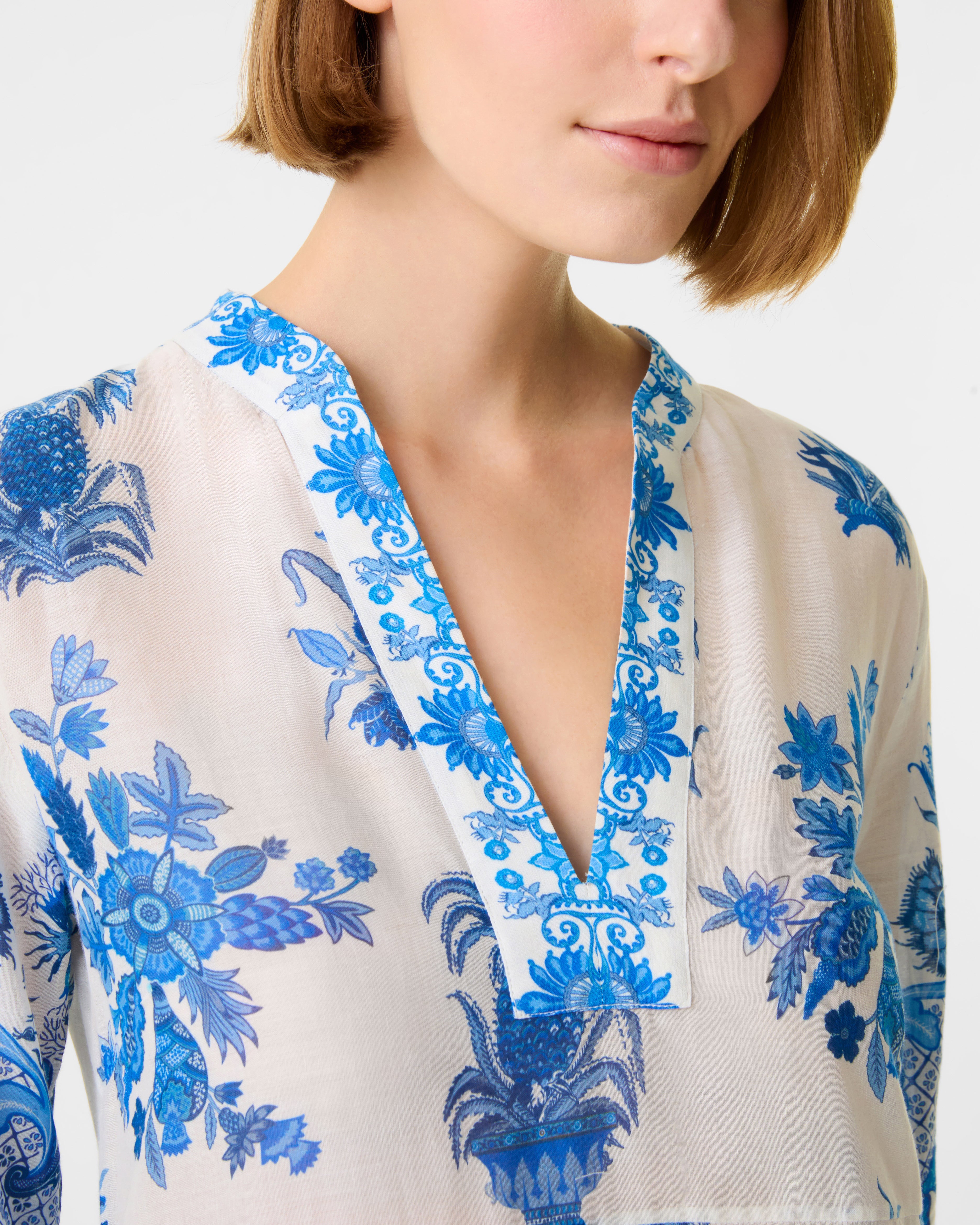 Giada Caftan in Chitz Print