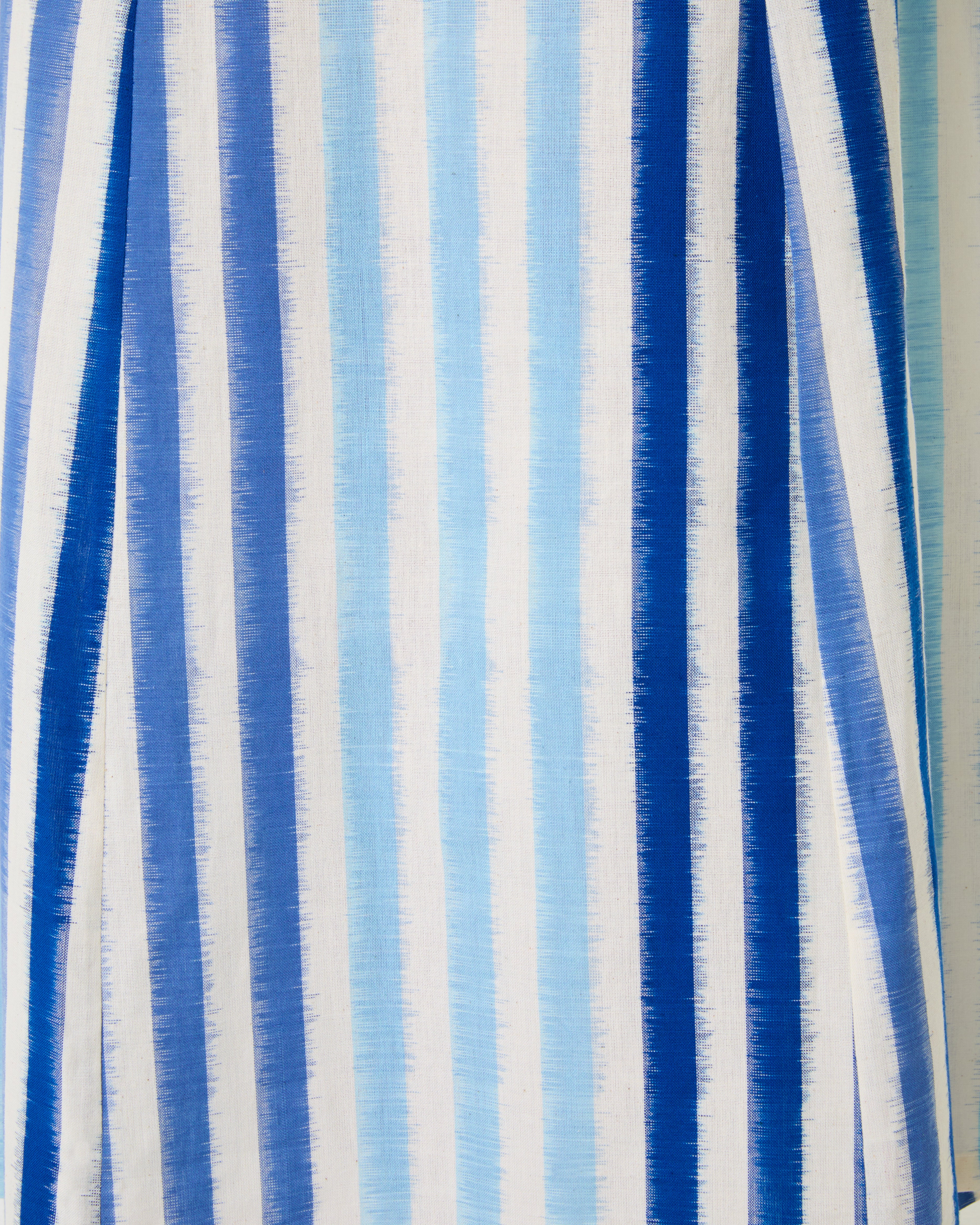 Azzurra Dress in Ikat Stripes