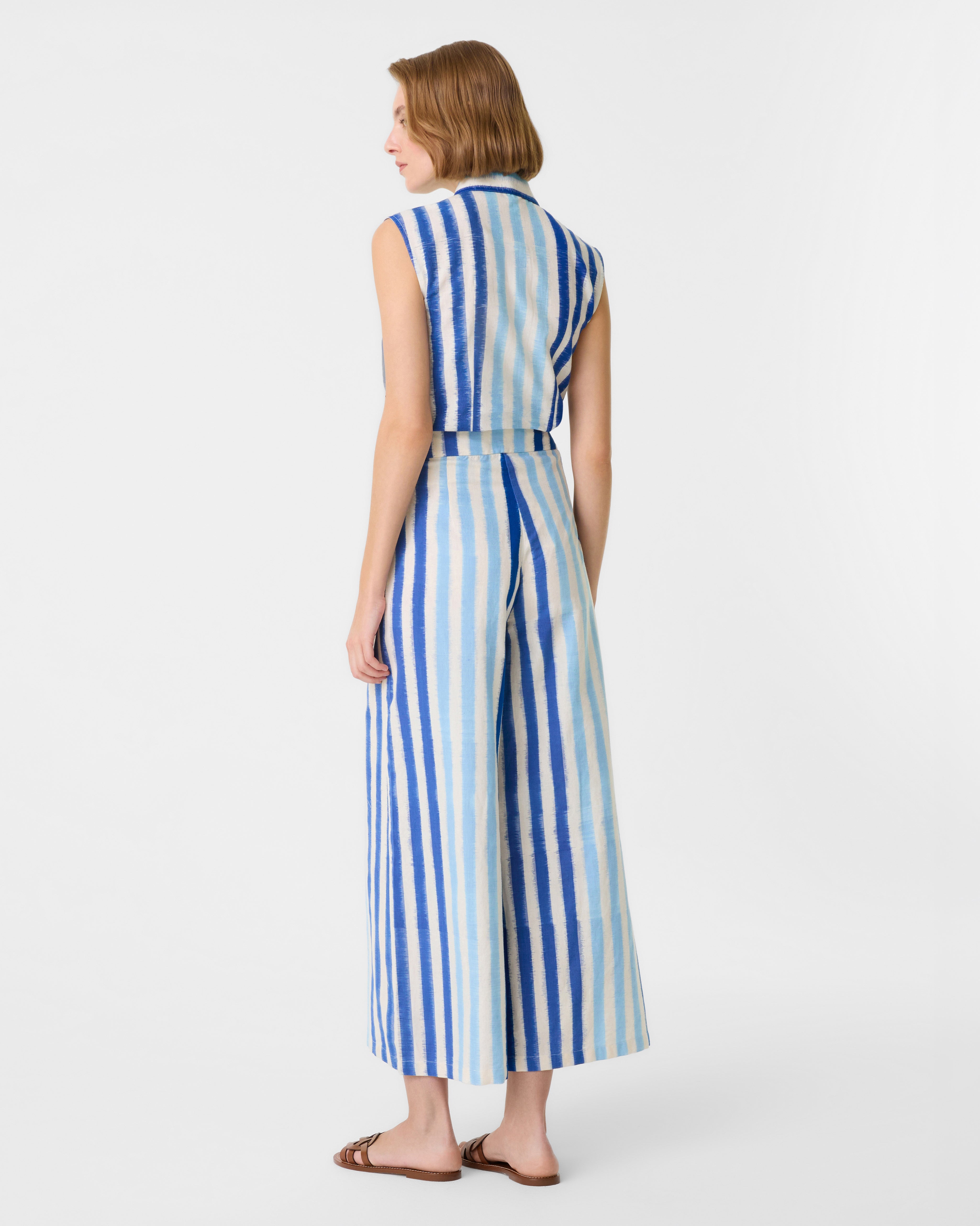 Adele Trousers in Ikat Stripes