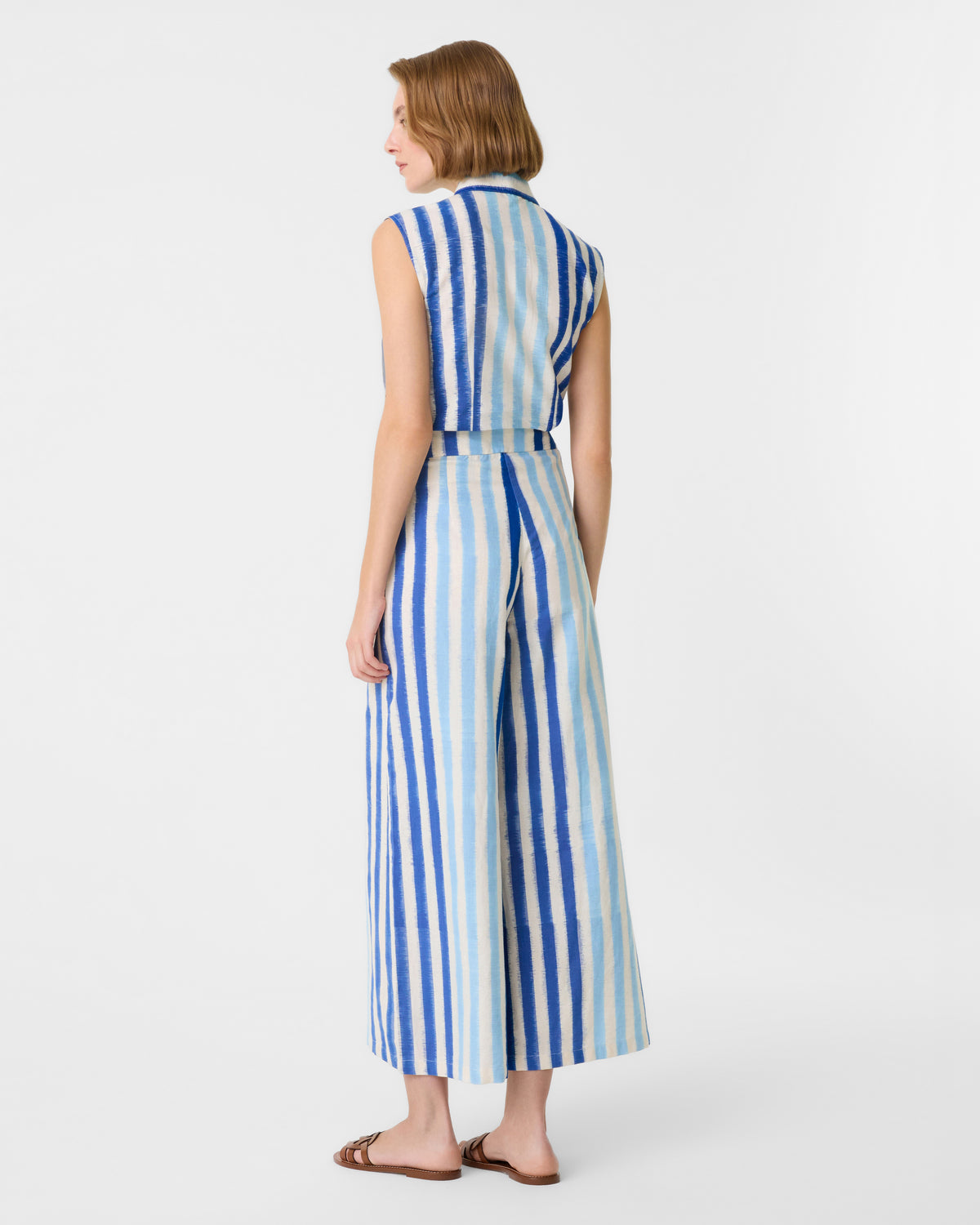 Adele Trousers in Ikat Stripes