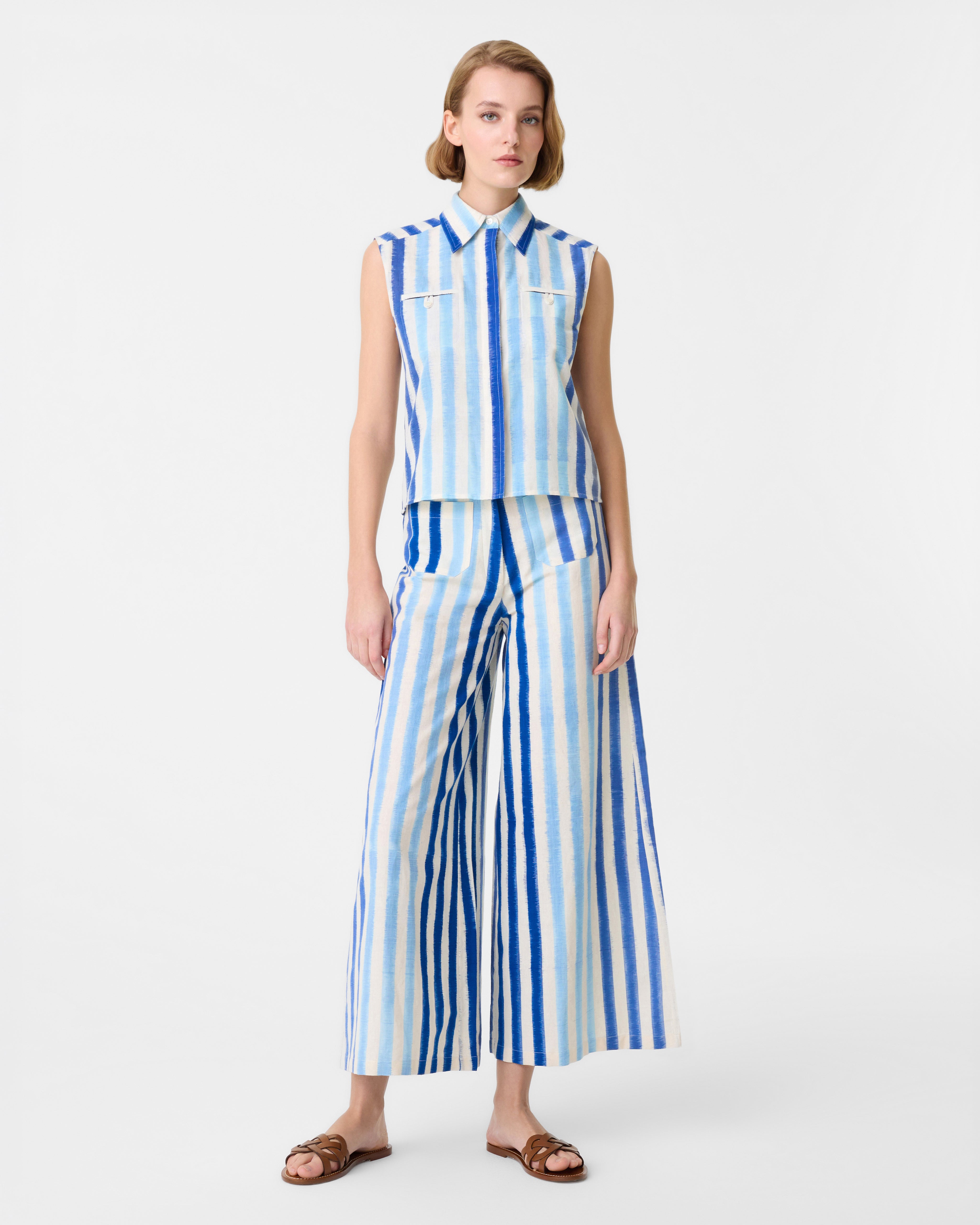 Ylenia Top in Ikat Stripes