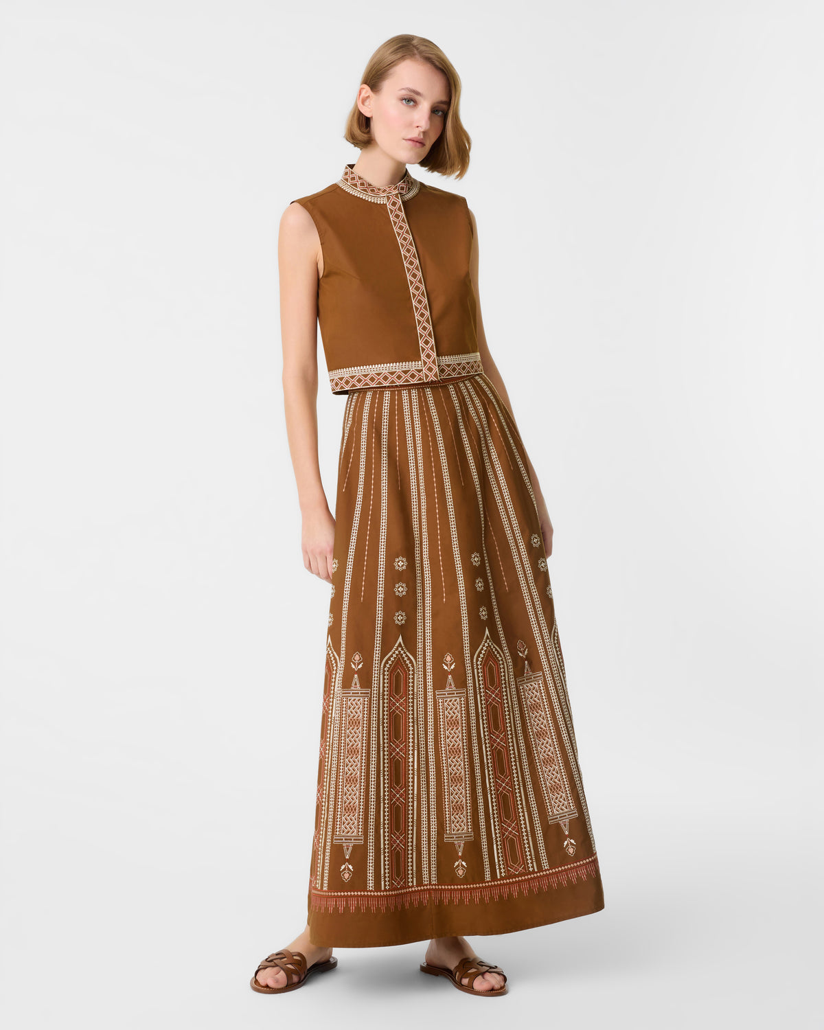 Camille Skirt with Lace Embroidery