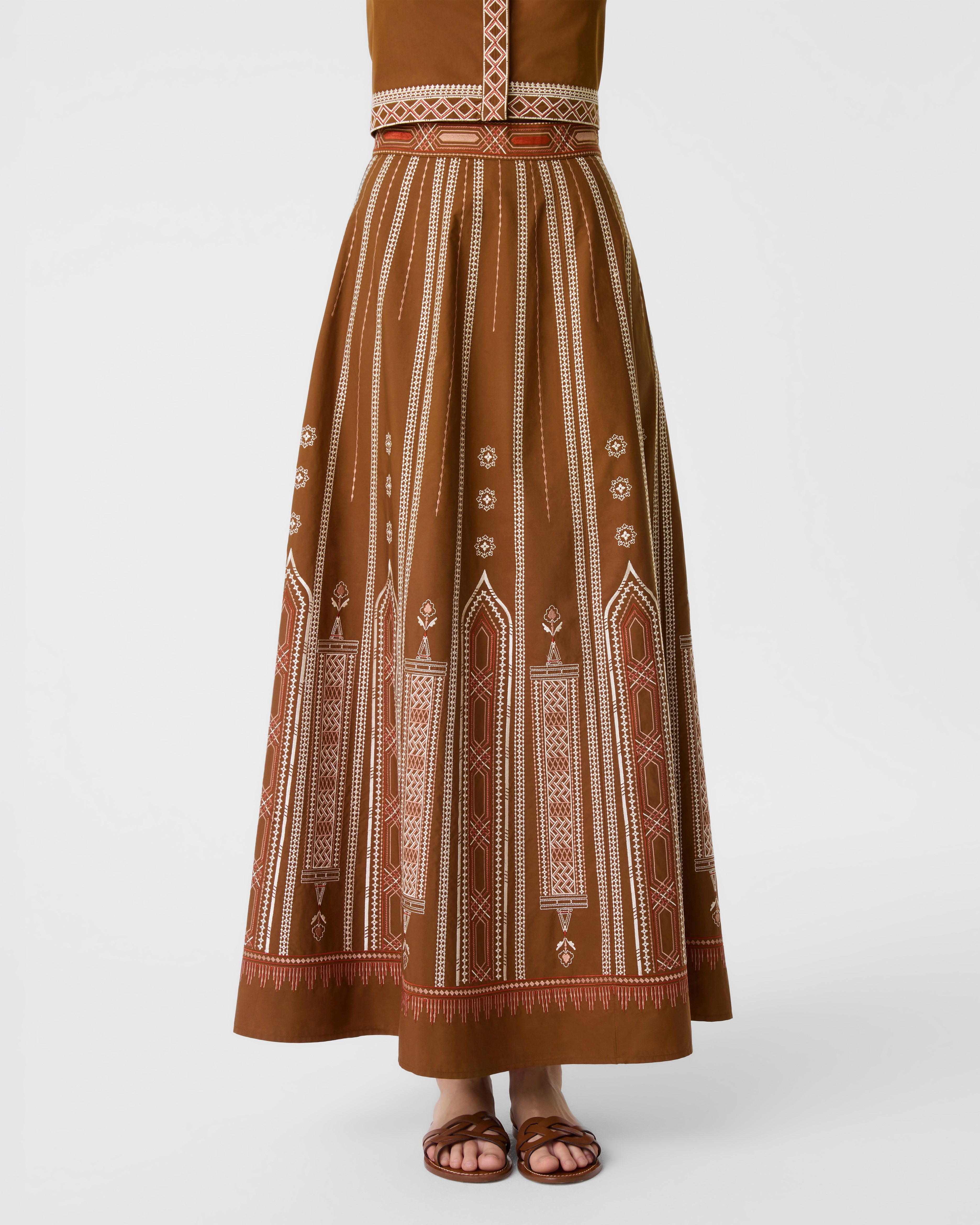 Camille Skirt with Lace Embroidery