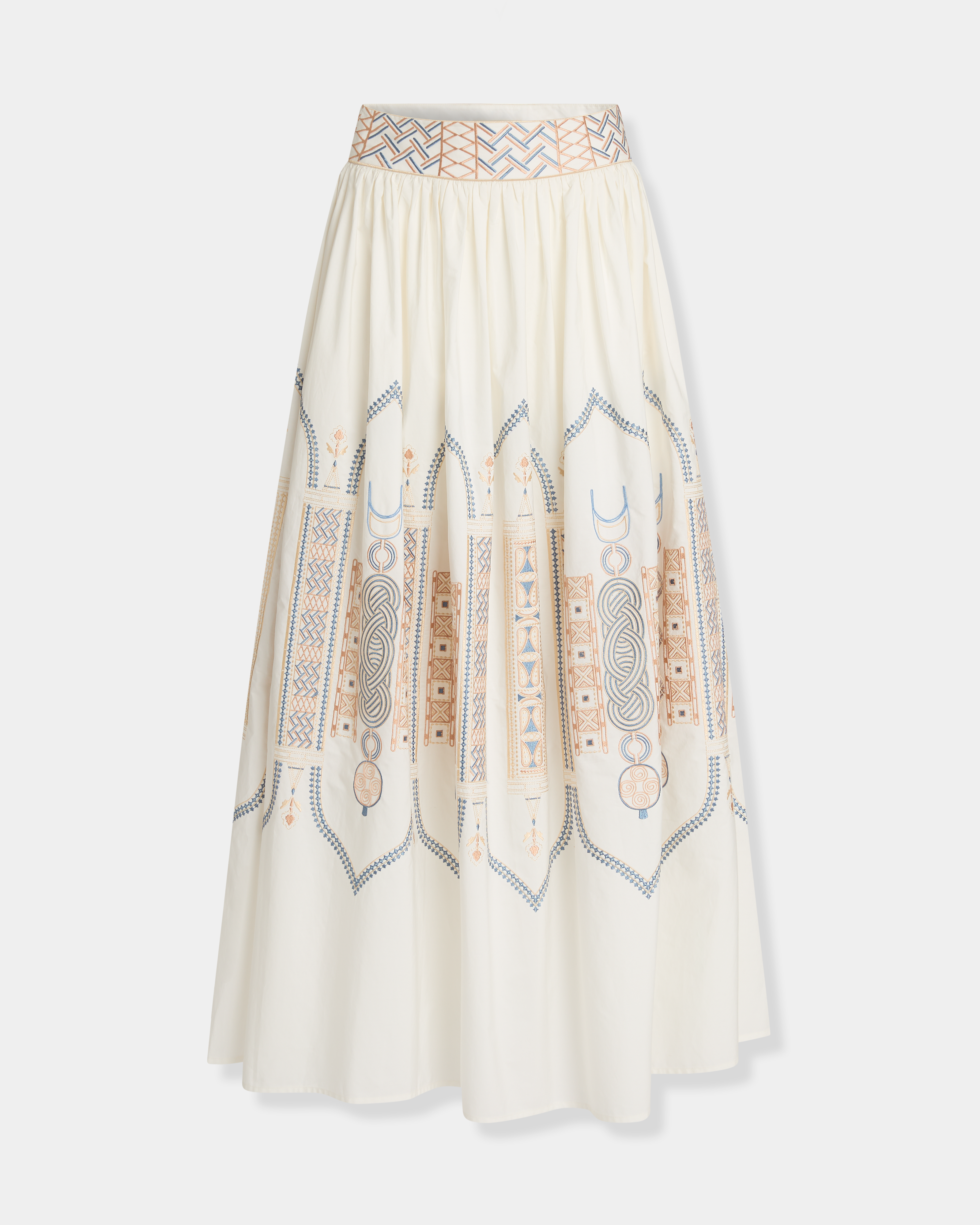 Ombretta Skirt with Lace Embroidery