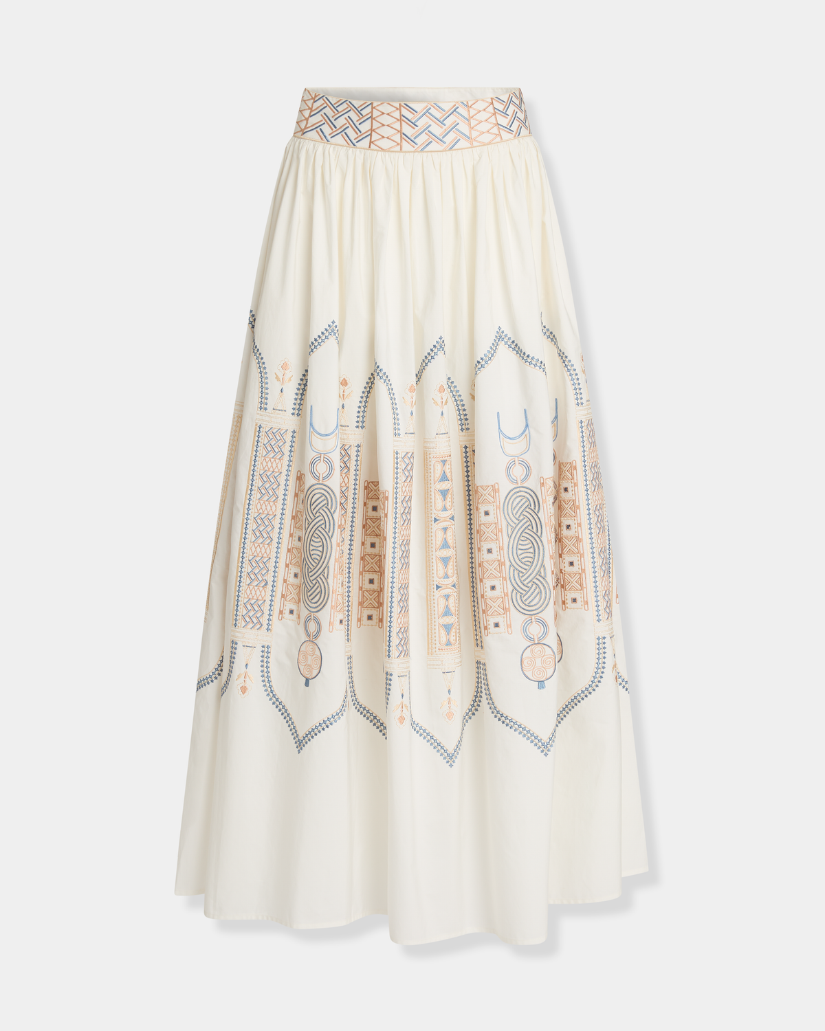 Ombretta Skirt with Lace Embroidery