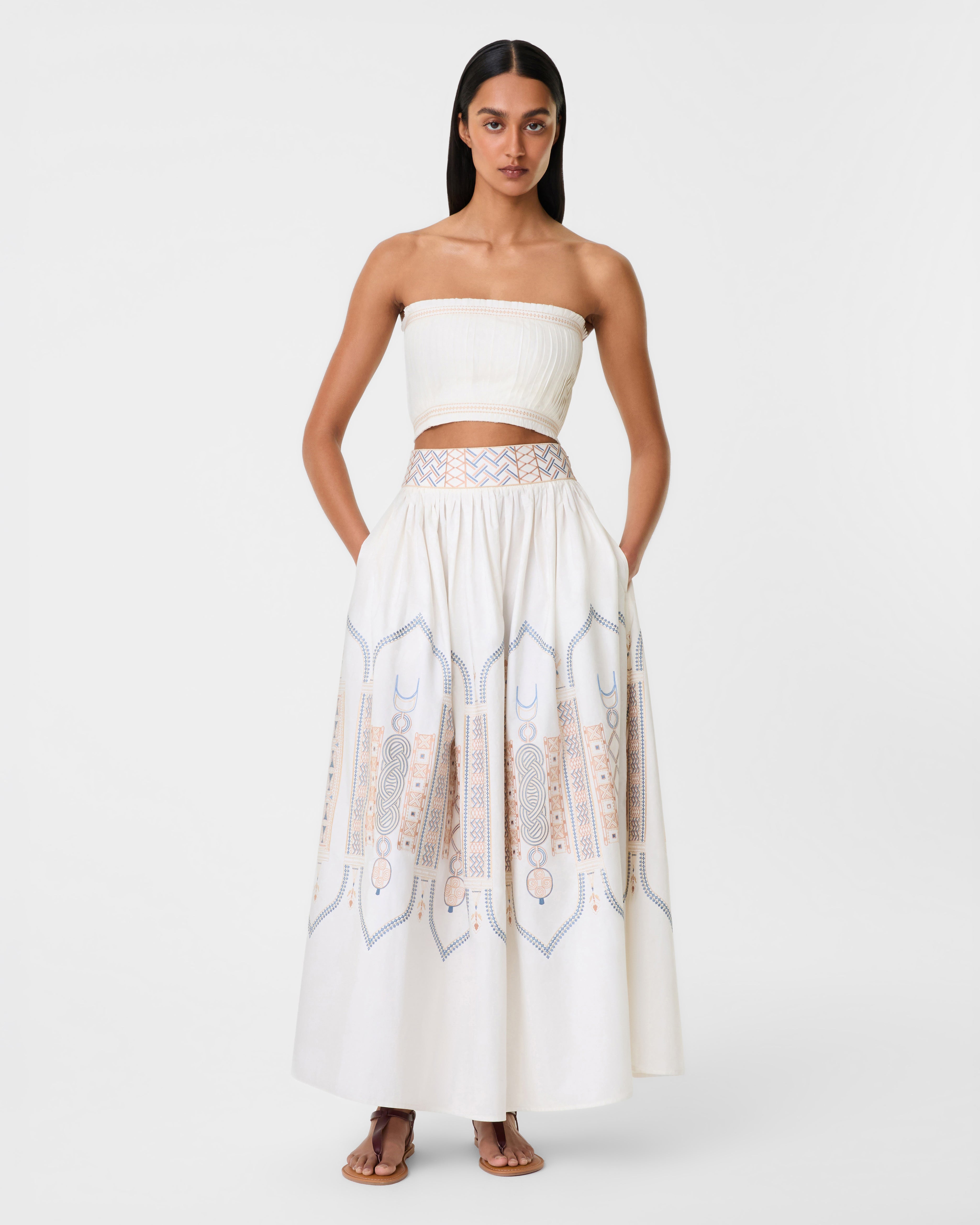 Flavia Top with Lace Embroidery