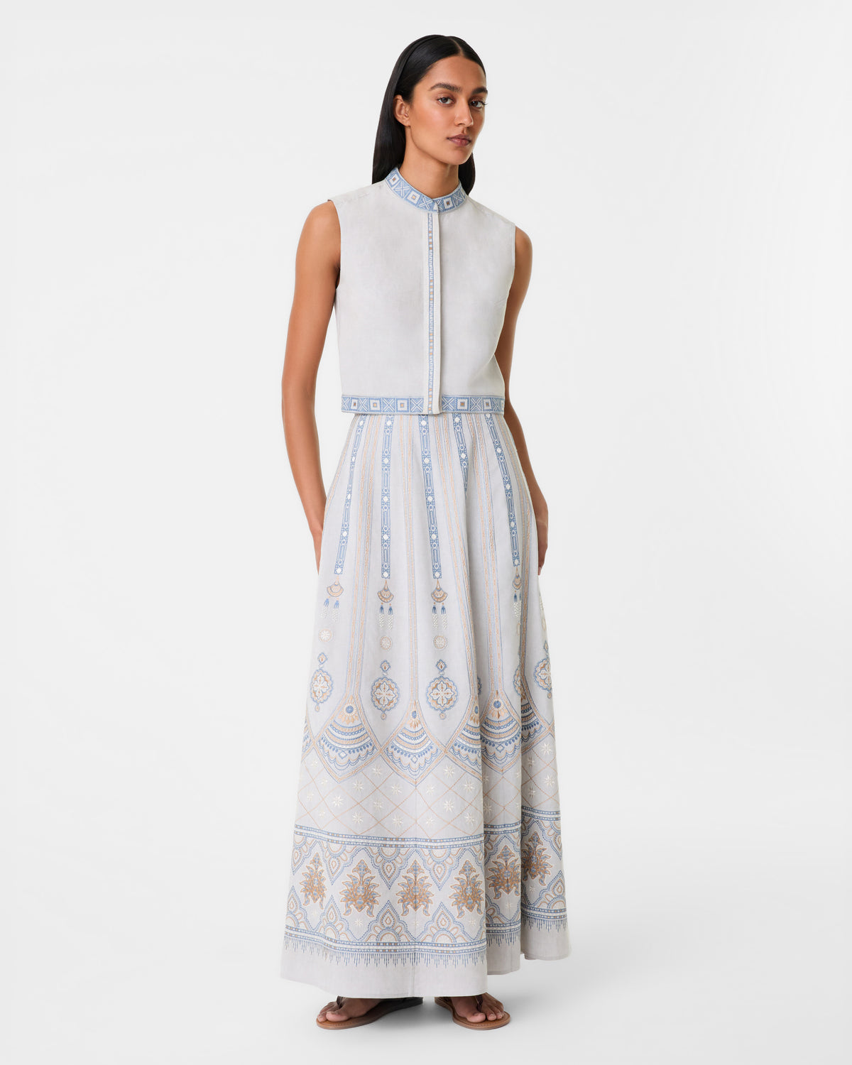 Camille Skirt with Meridiana Embroidery