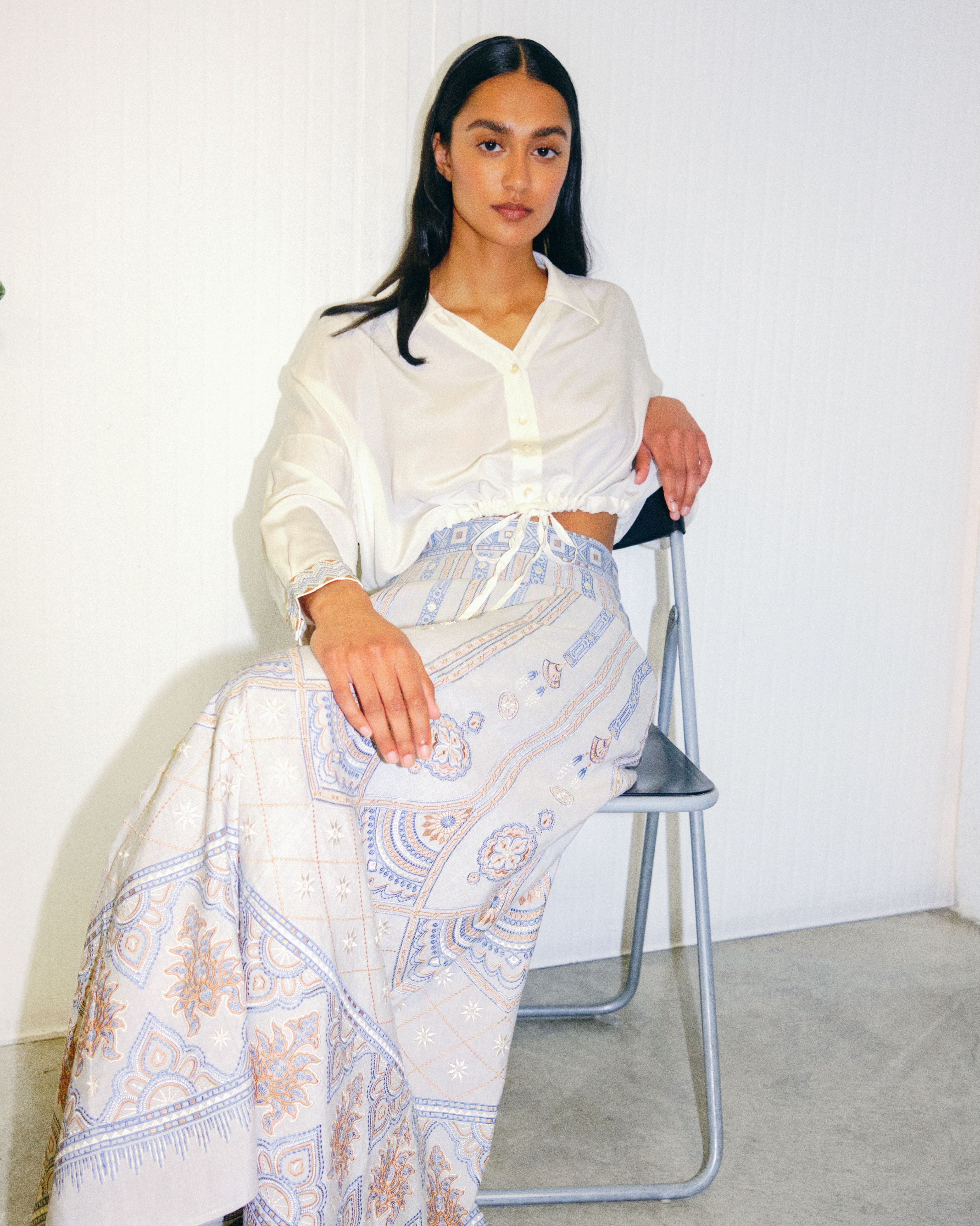 Camille Skirt with Meridiana Embroidery
