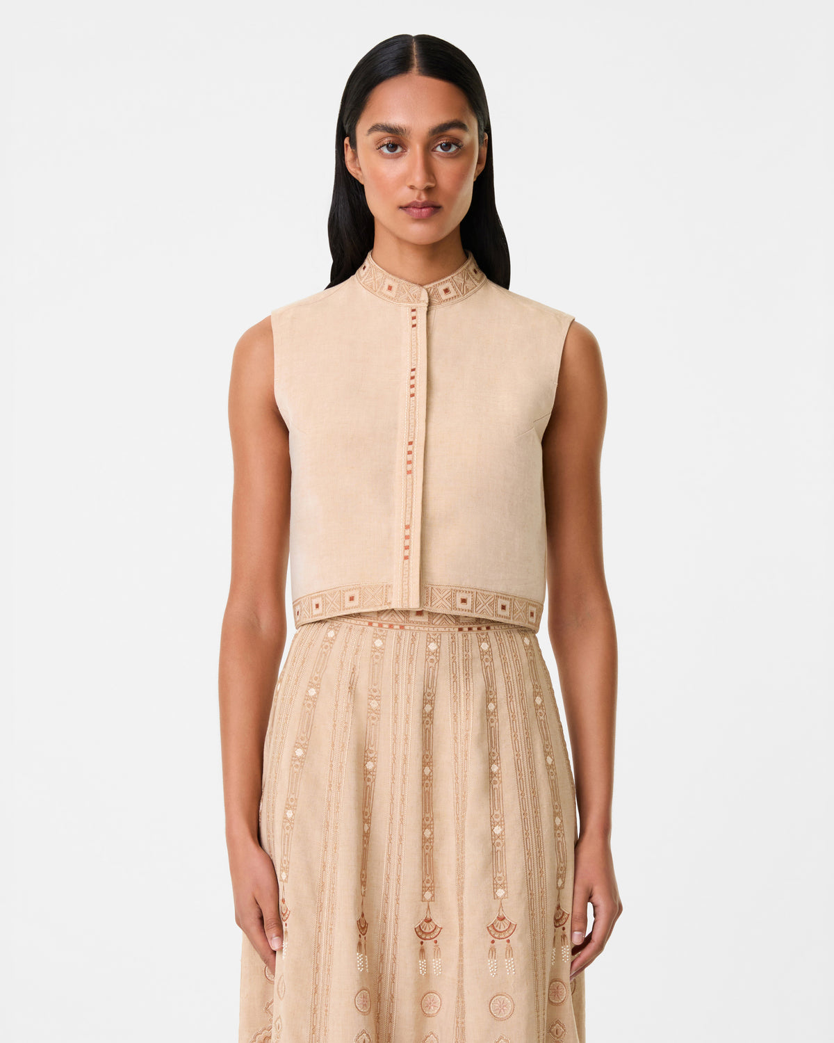 Andorra Top with Meridiana Embroidery