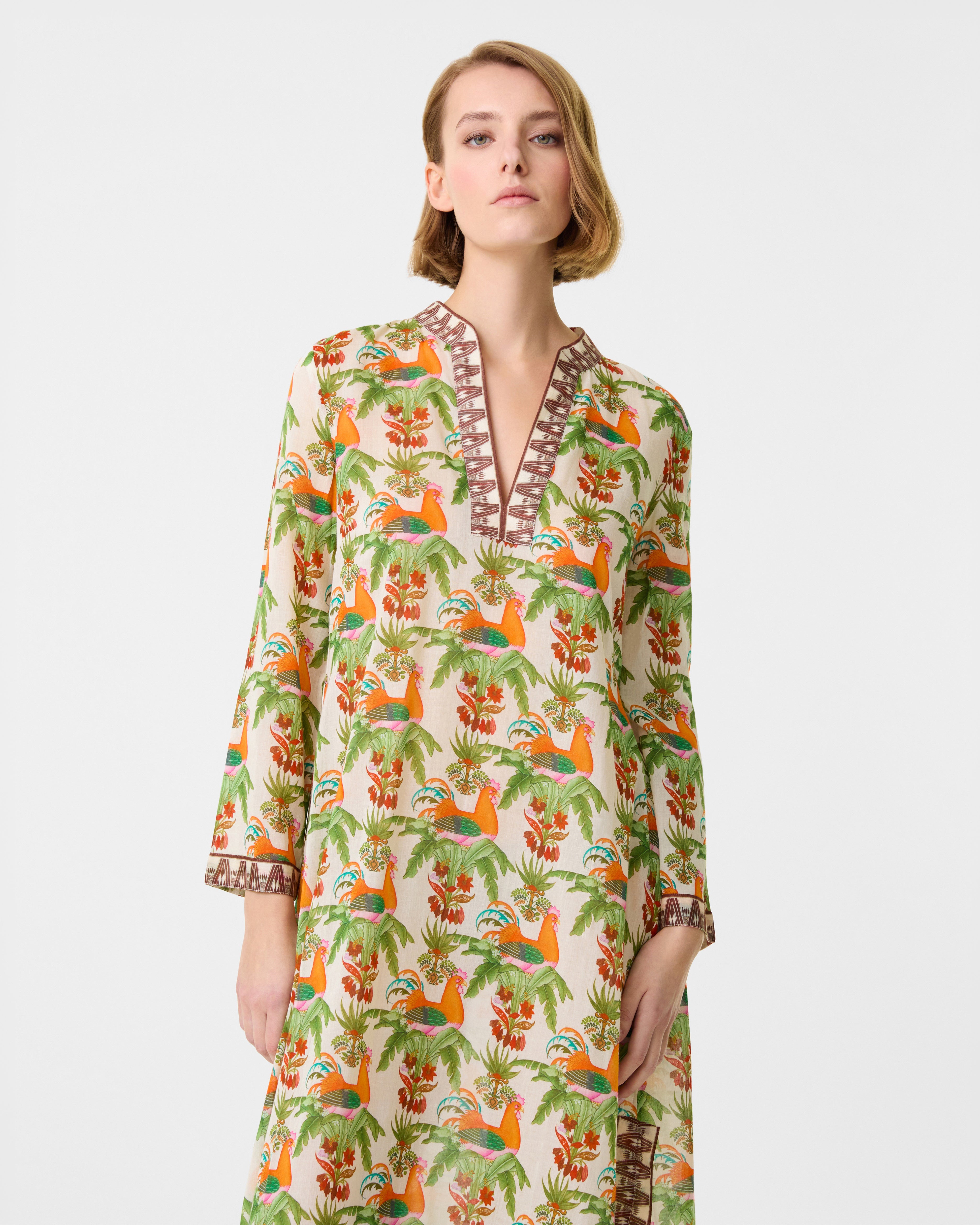 Giada Caftan in Midsummer Print