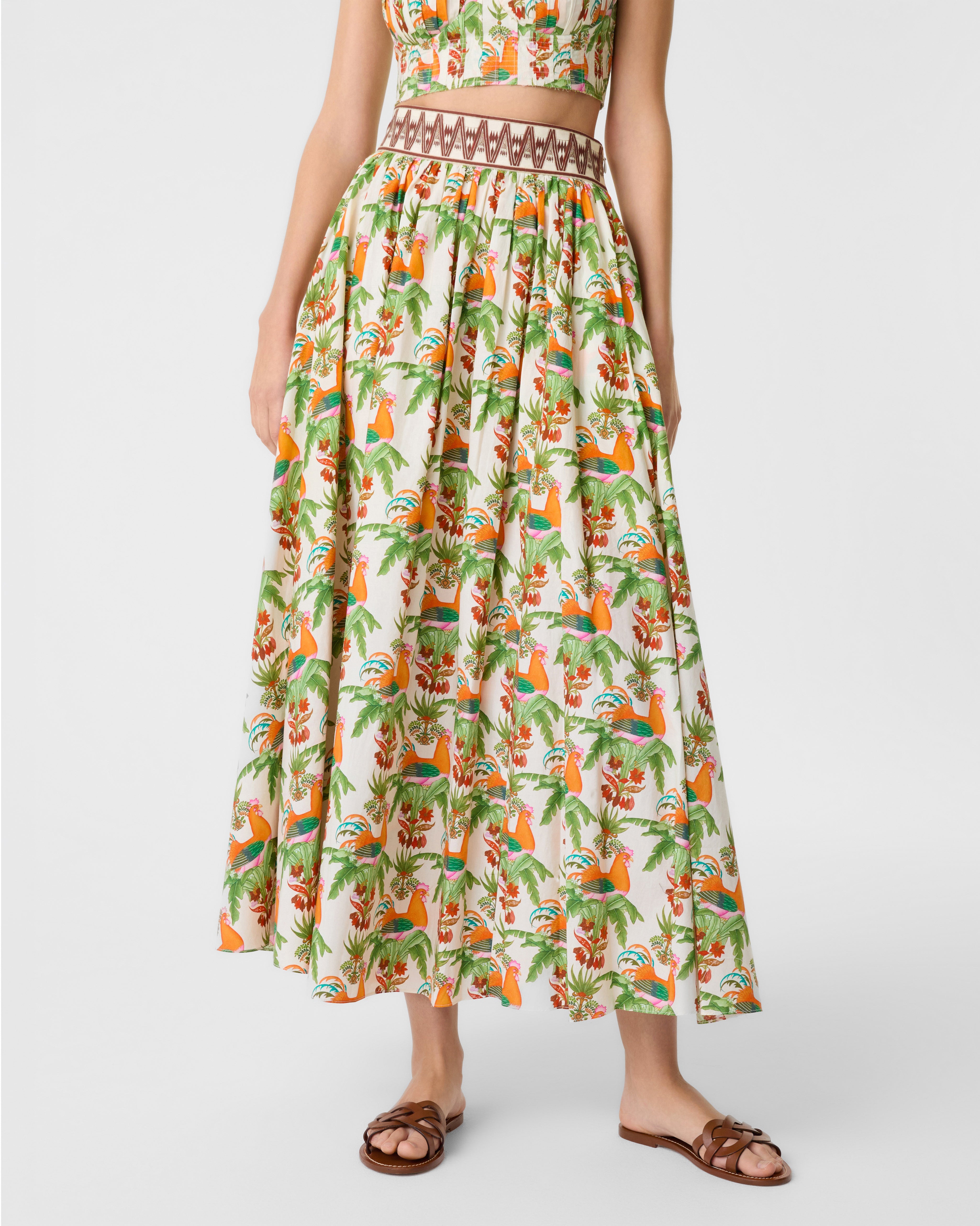 Ombretta Skirt in Midsummer Print
