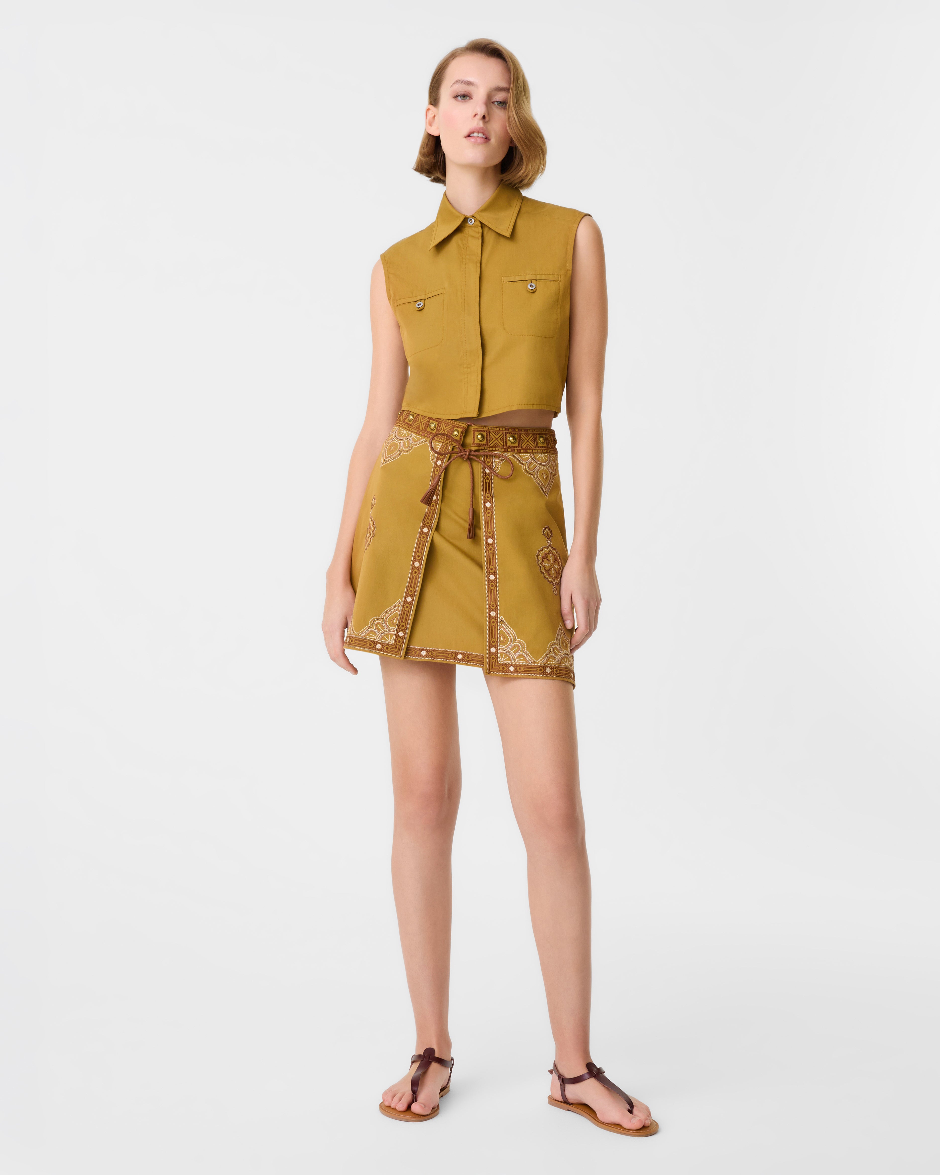 Asia Skirt with Mojave Embroidery