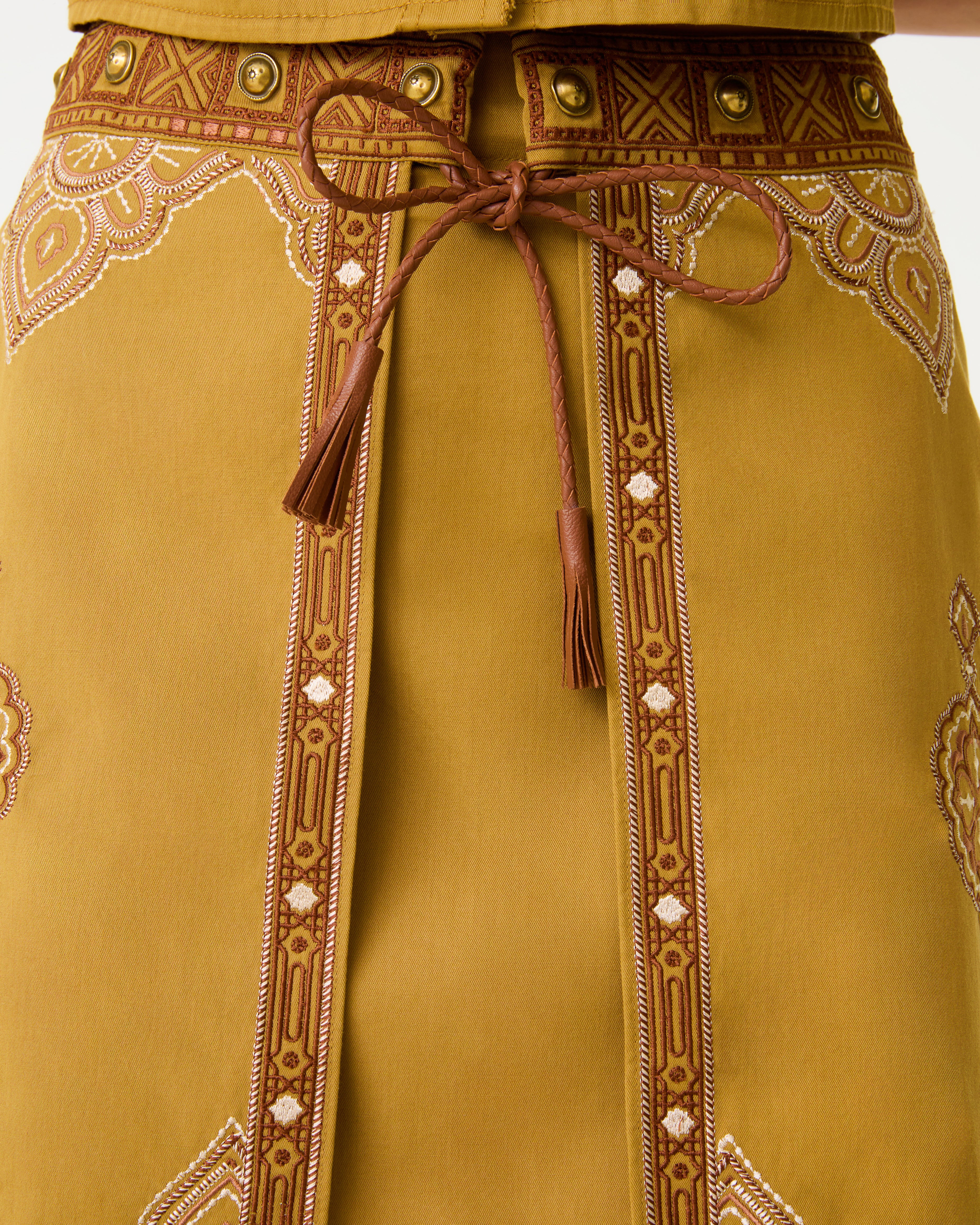 Asia Skirt with Mojave Embroidery
