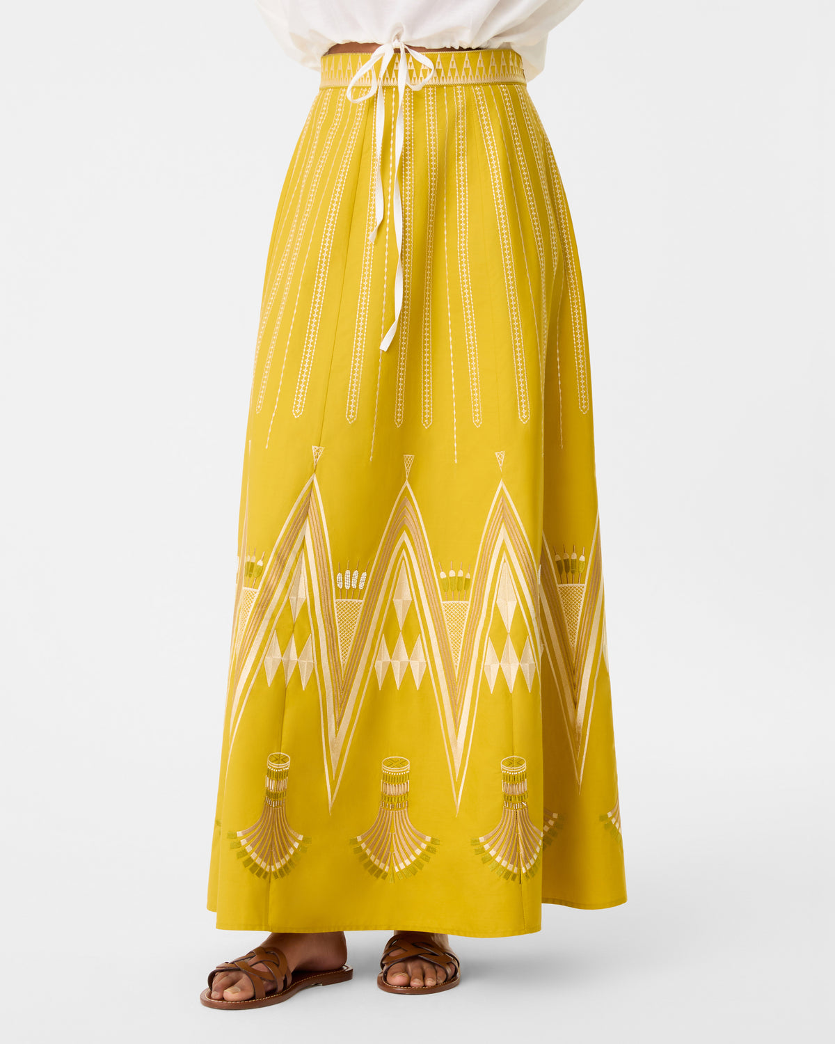 Camille Skirt with Papyrus Embroidery