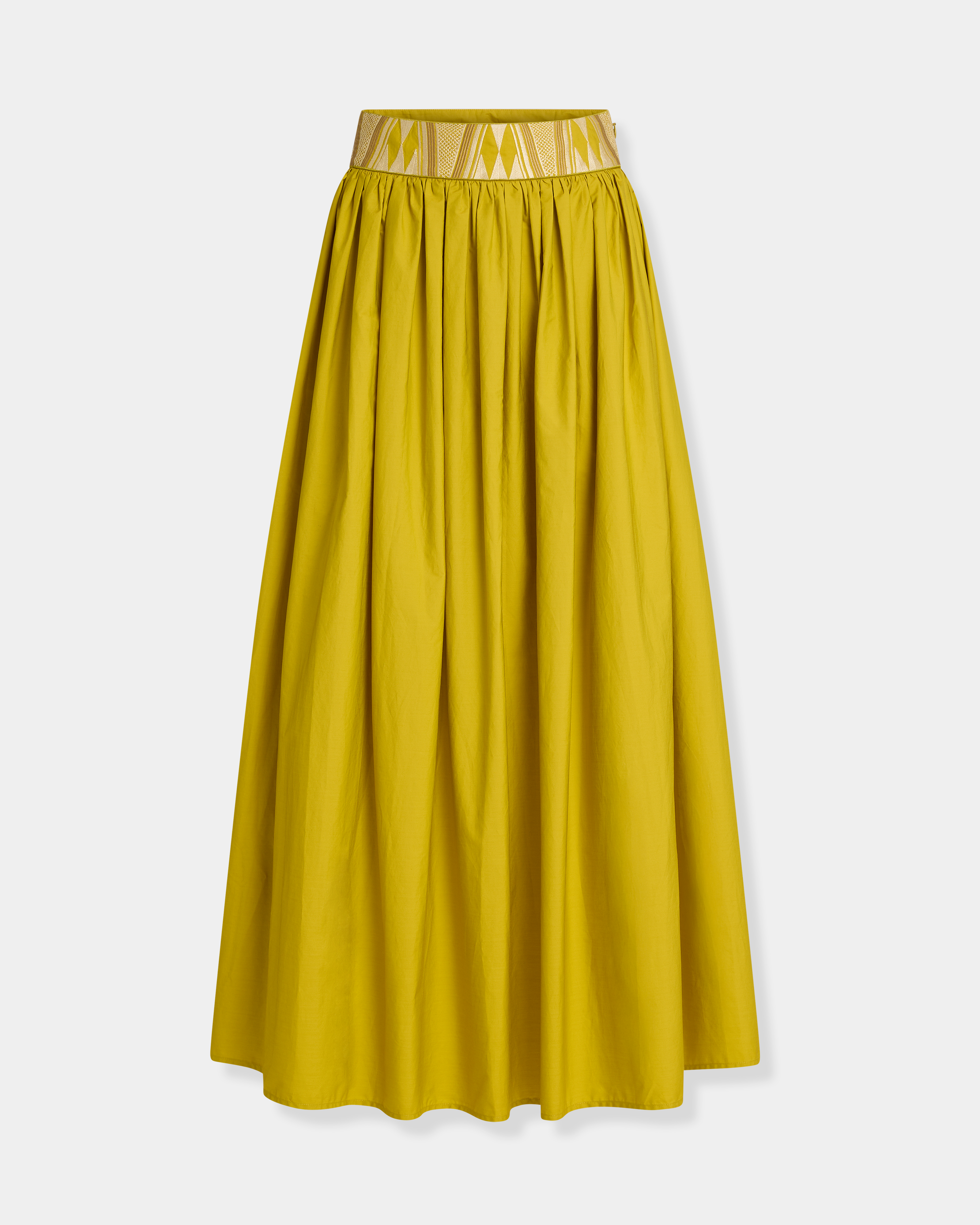 Ombretta Skirt with Papyrus Embroidery