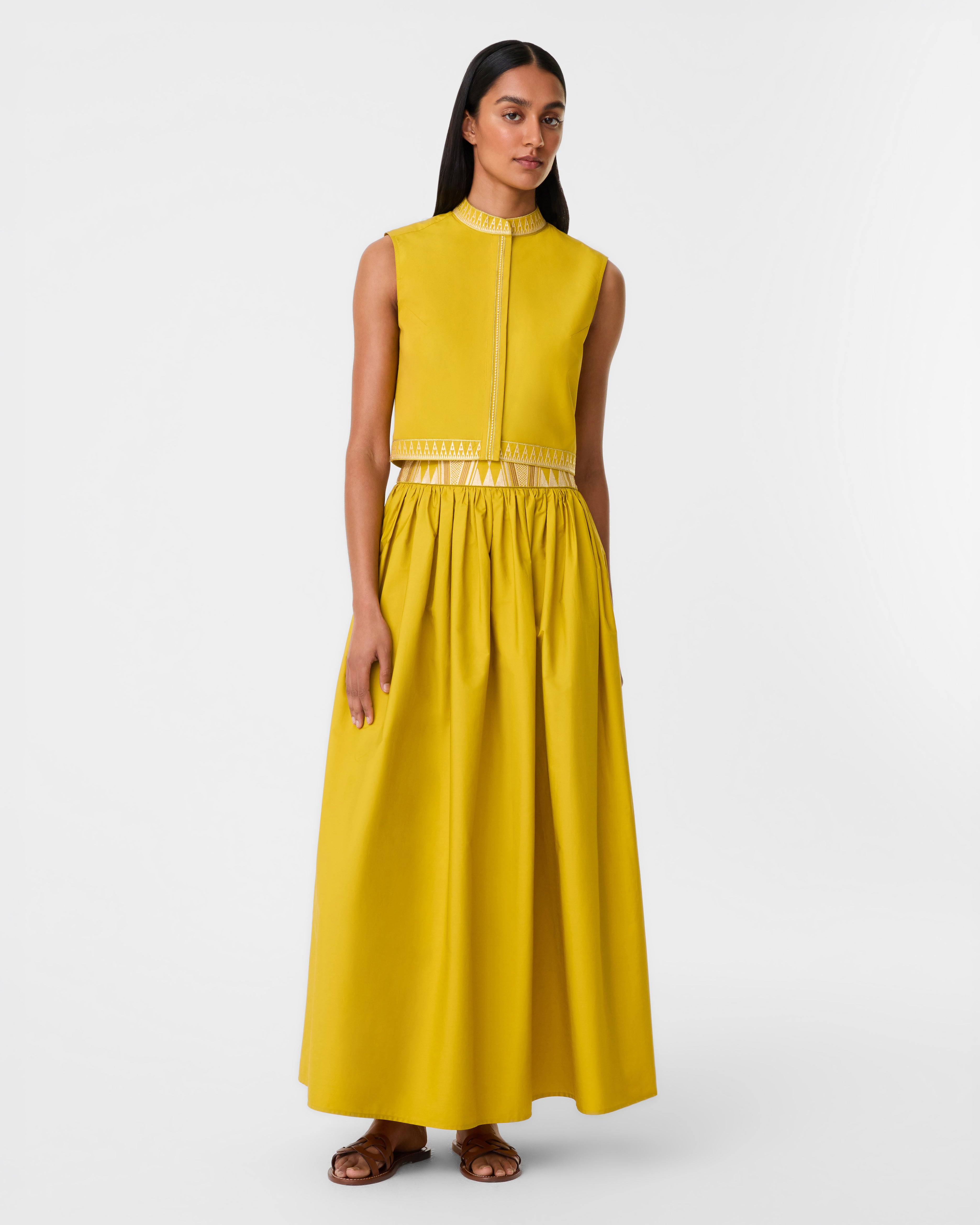 Andorra Top with Papyrus Embroidery