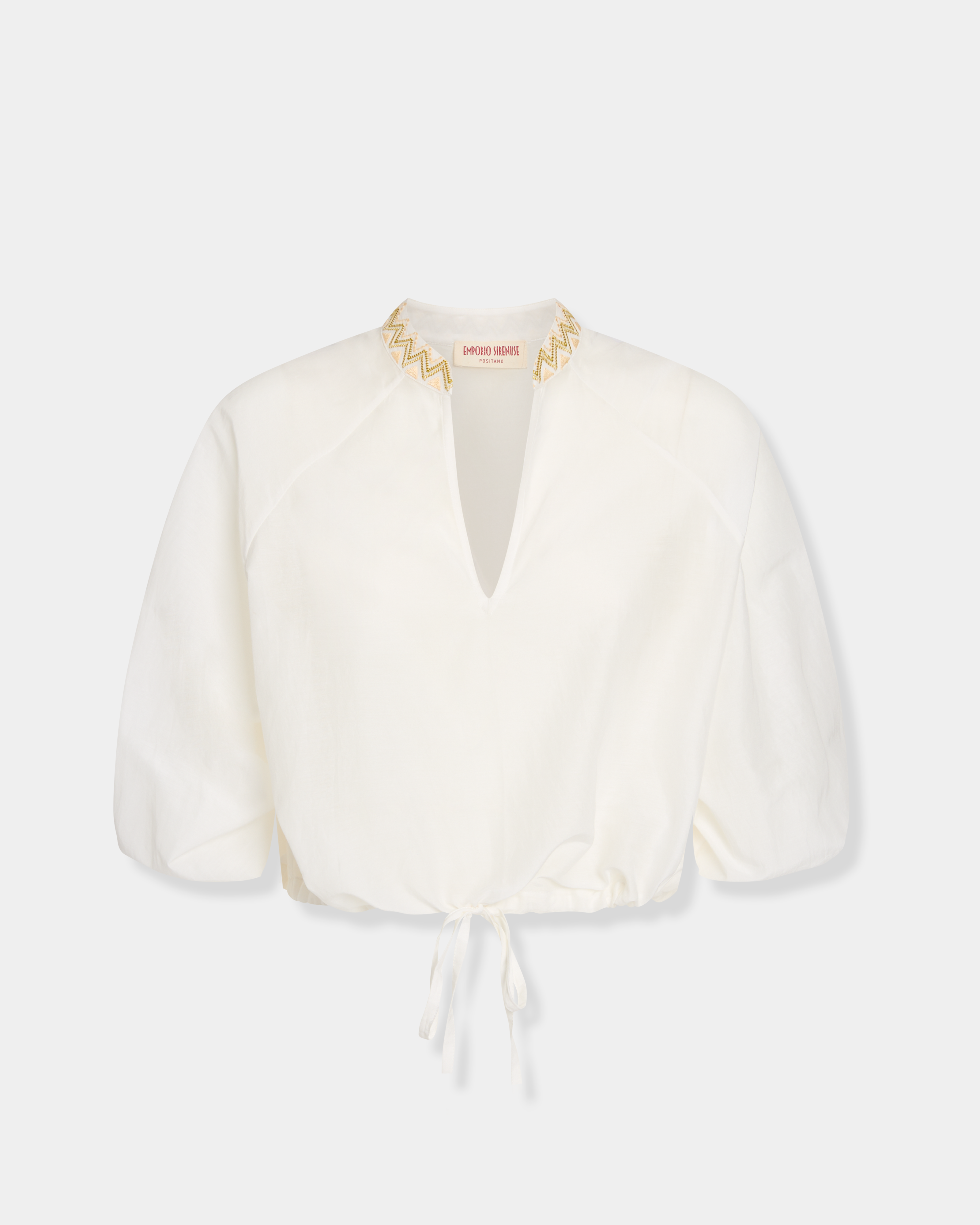 Circe Top with Papyrus Embroidery