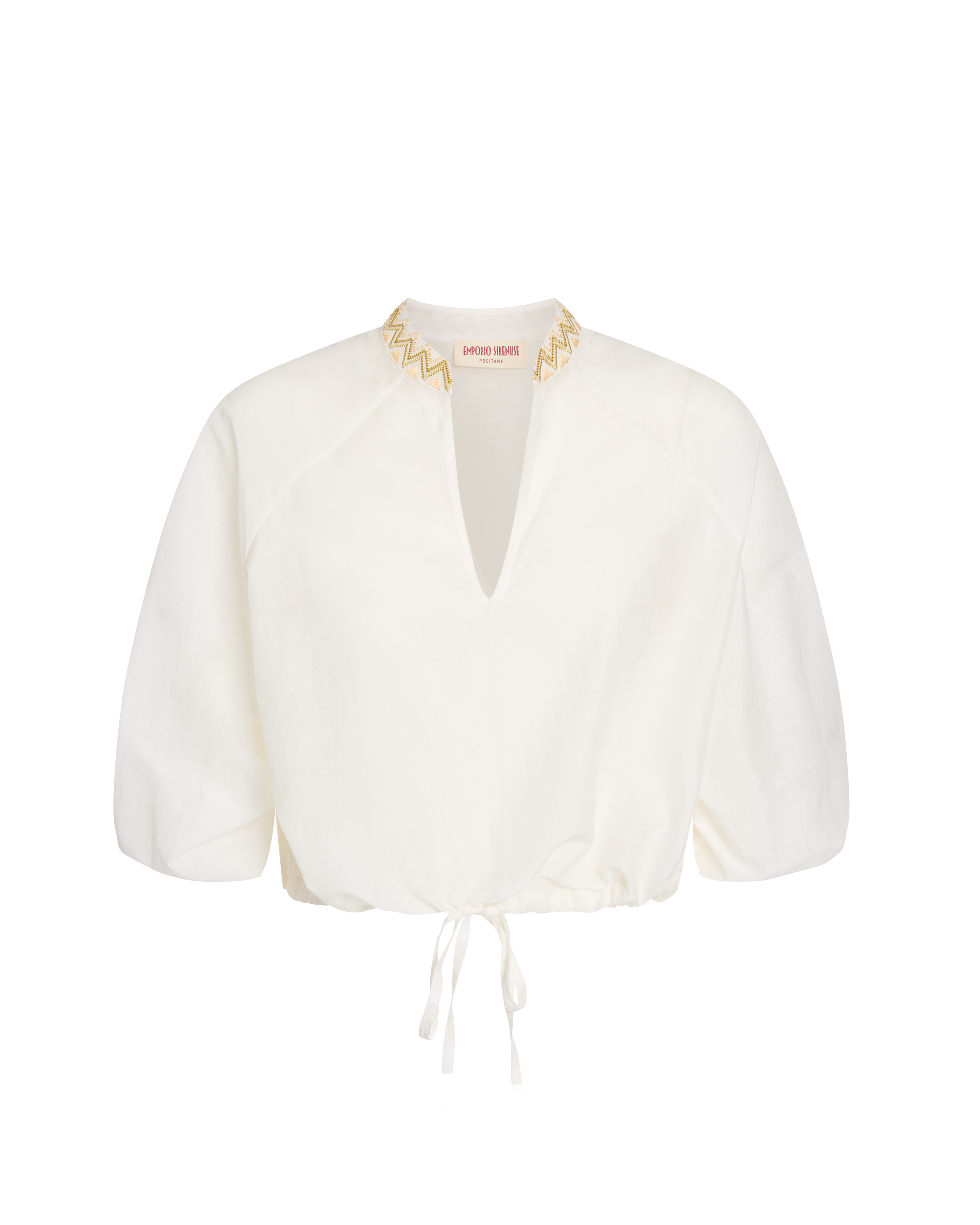 Circe Top with Papyrus Embroidery