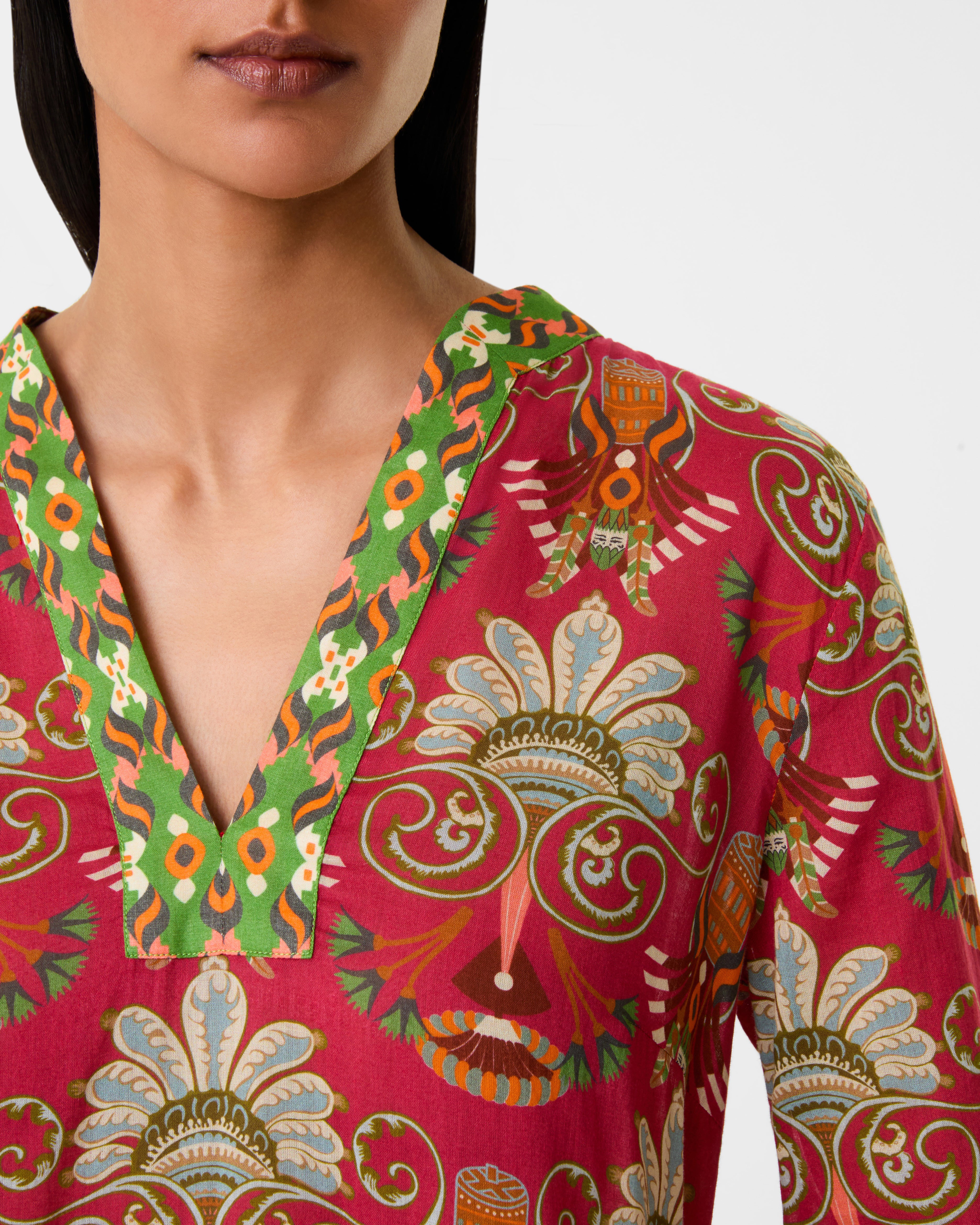 Giada Caftan in River Valley Print