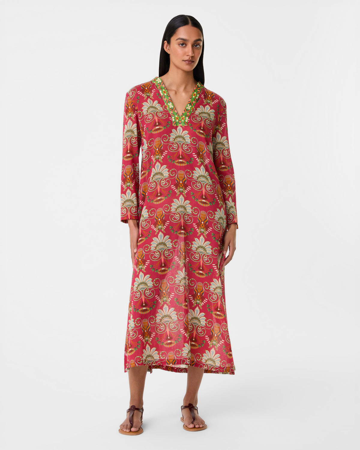 Giada Caftan in River Valley Print