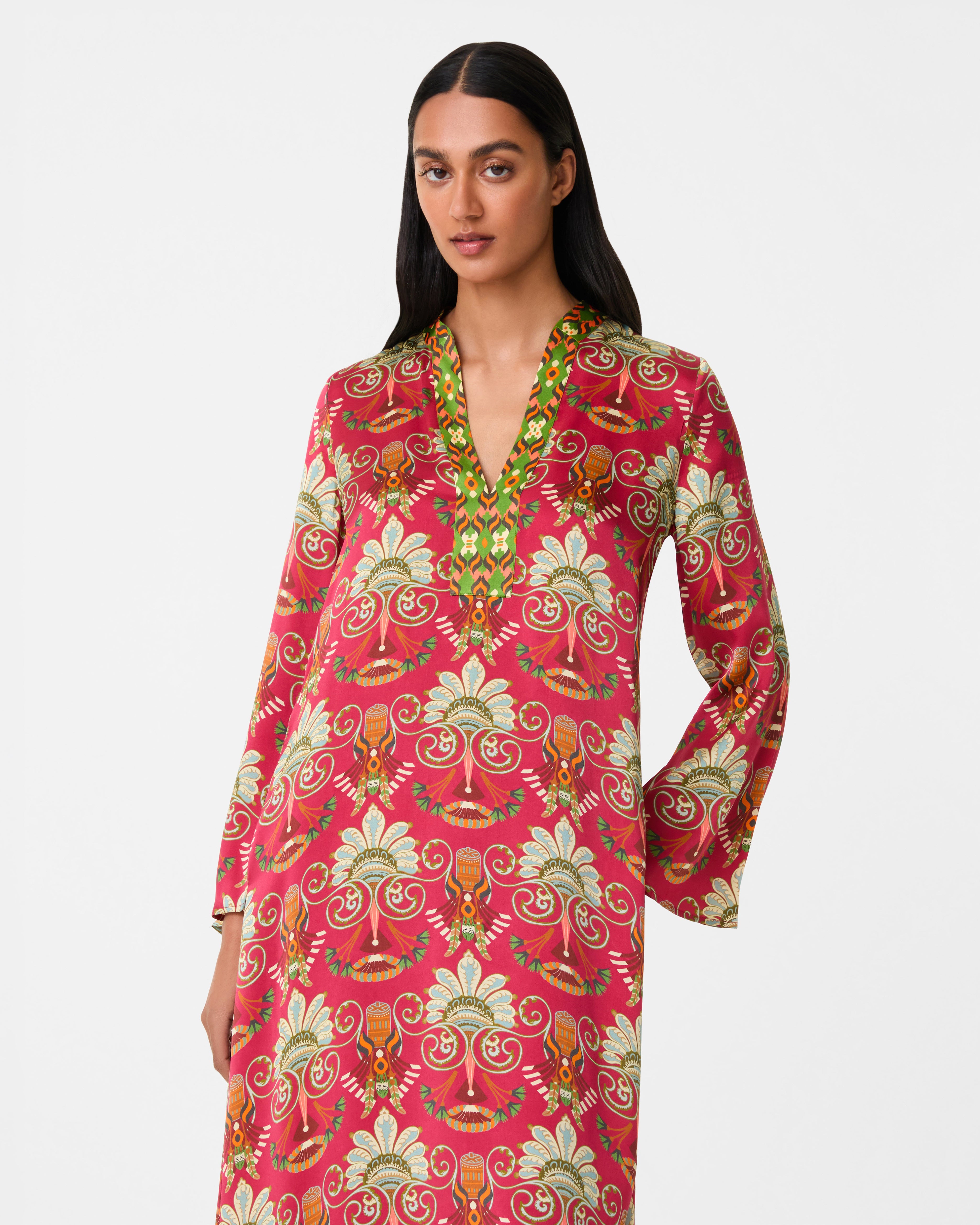 Jenna Caftan in River Valley Print