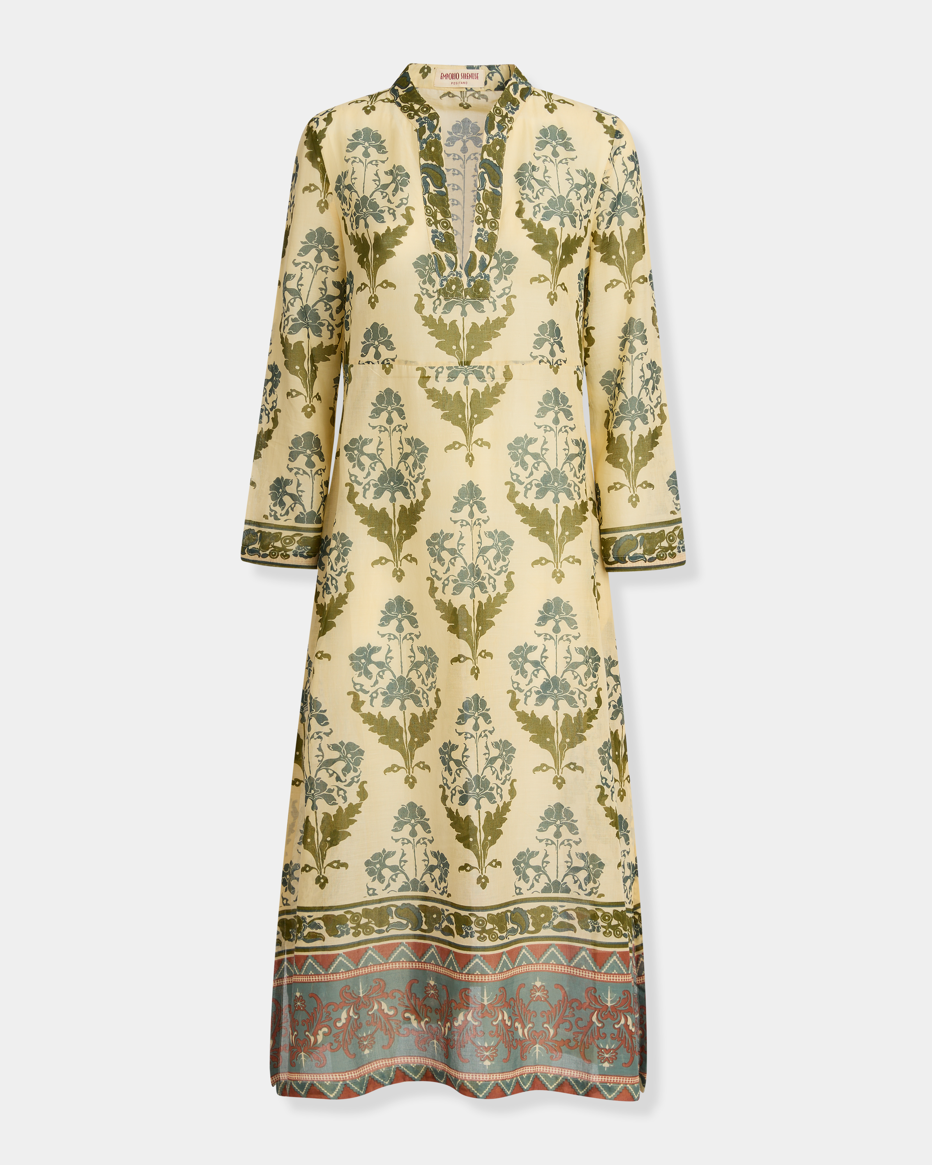 Giada Caftan in Three Flowers Print