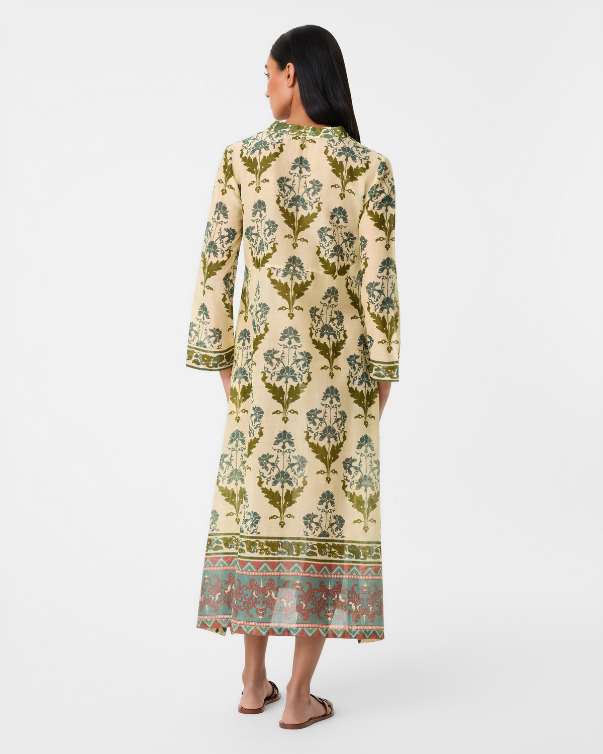 Giada Caftan in Three Flowers Print