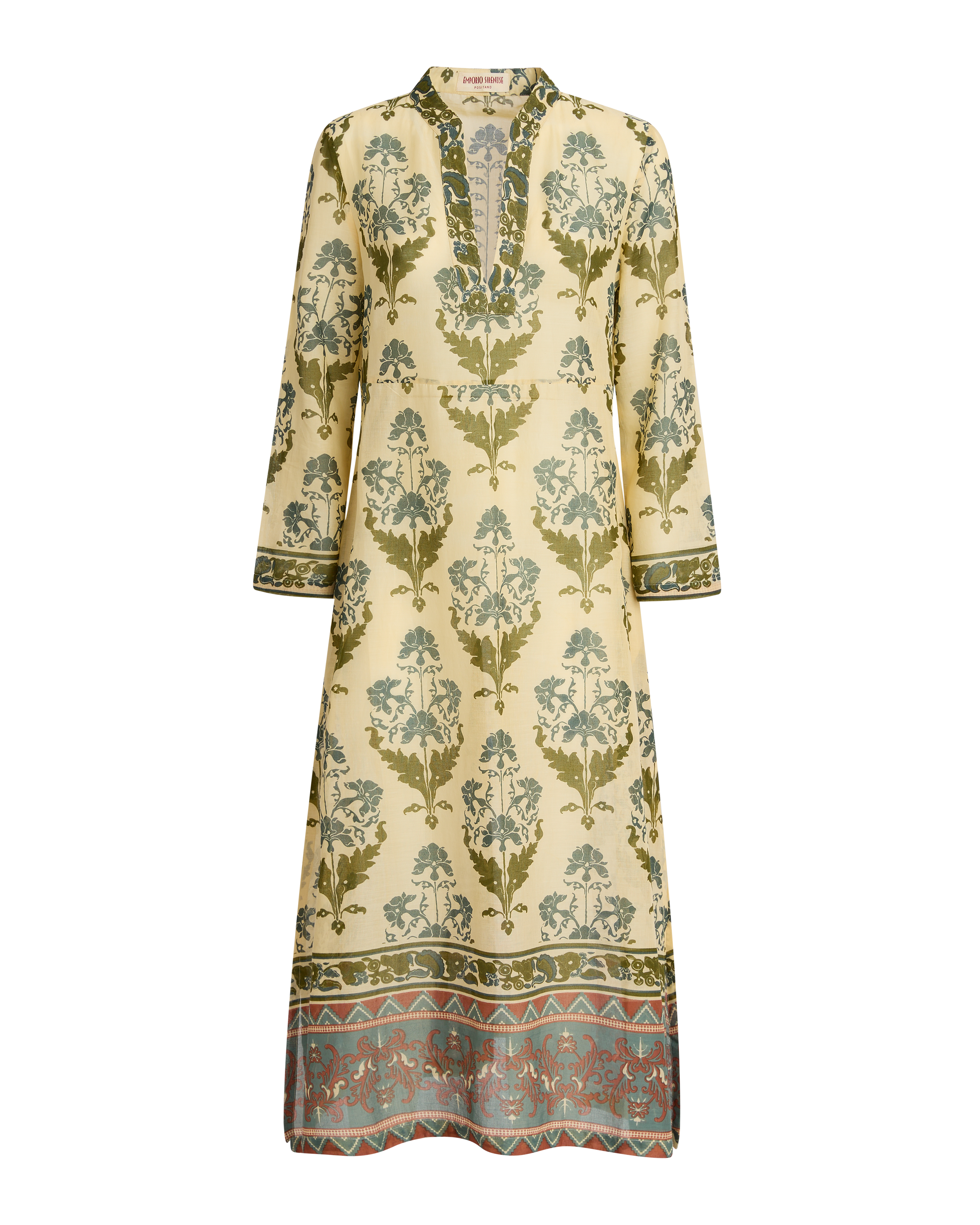 Giada Caftan in Three Flowers Print