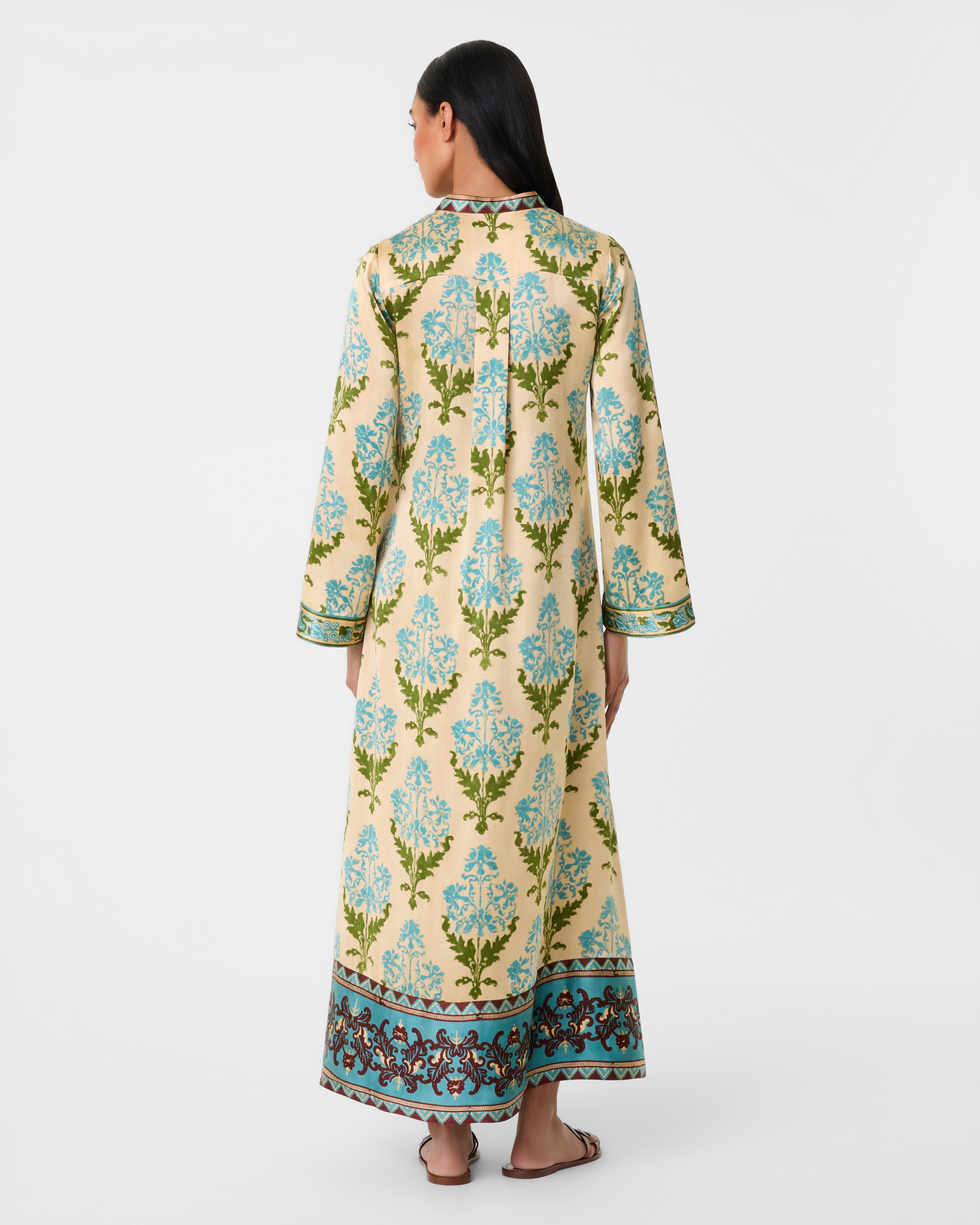 Jenna Caftan in Three Flowers Print