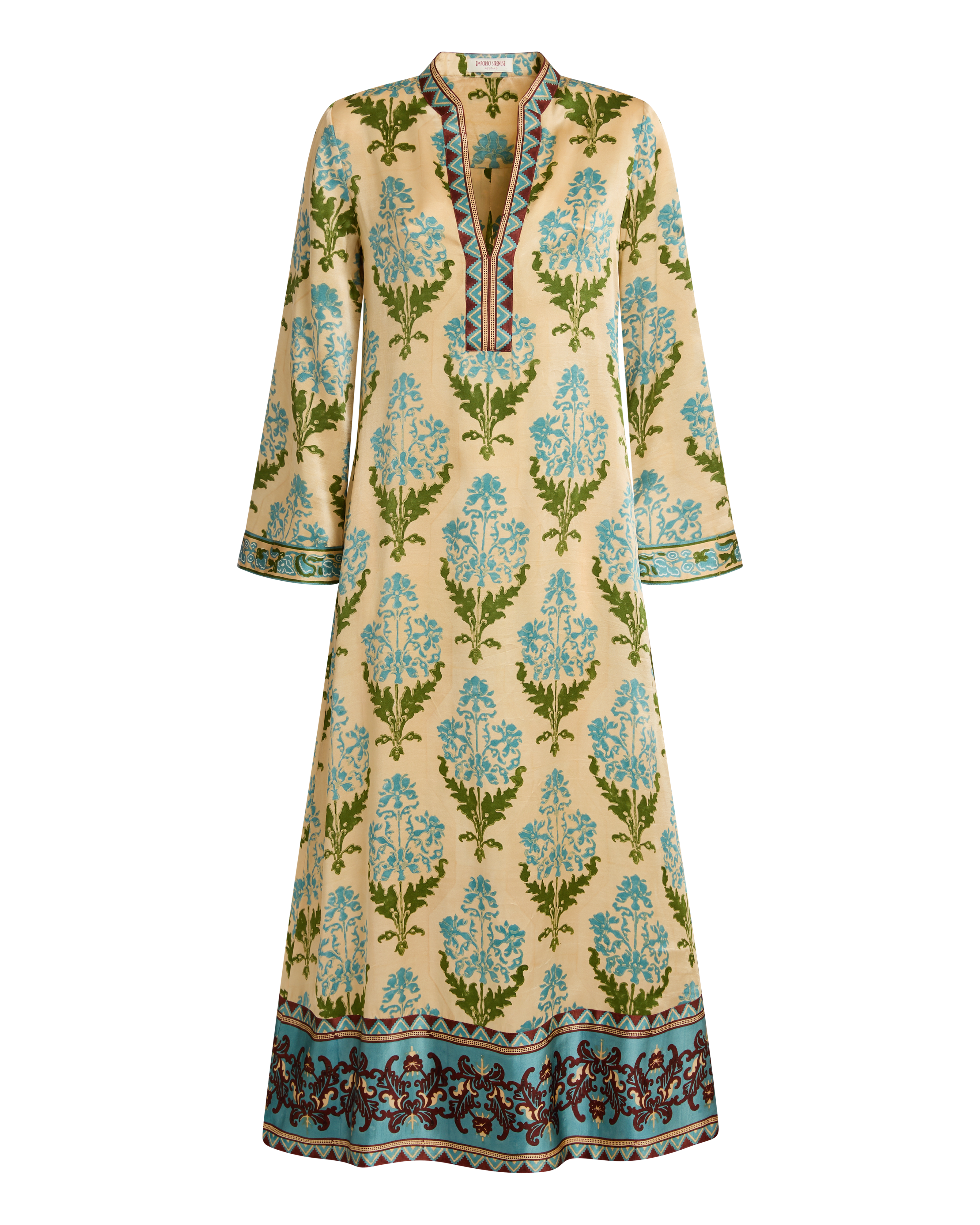 Jenna Caftan in Three Flowers Print