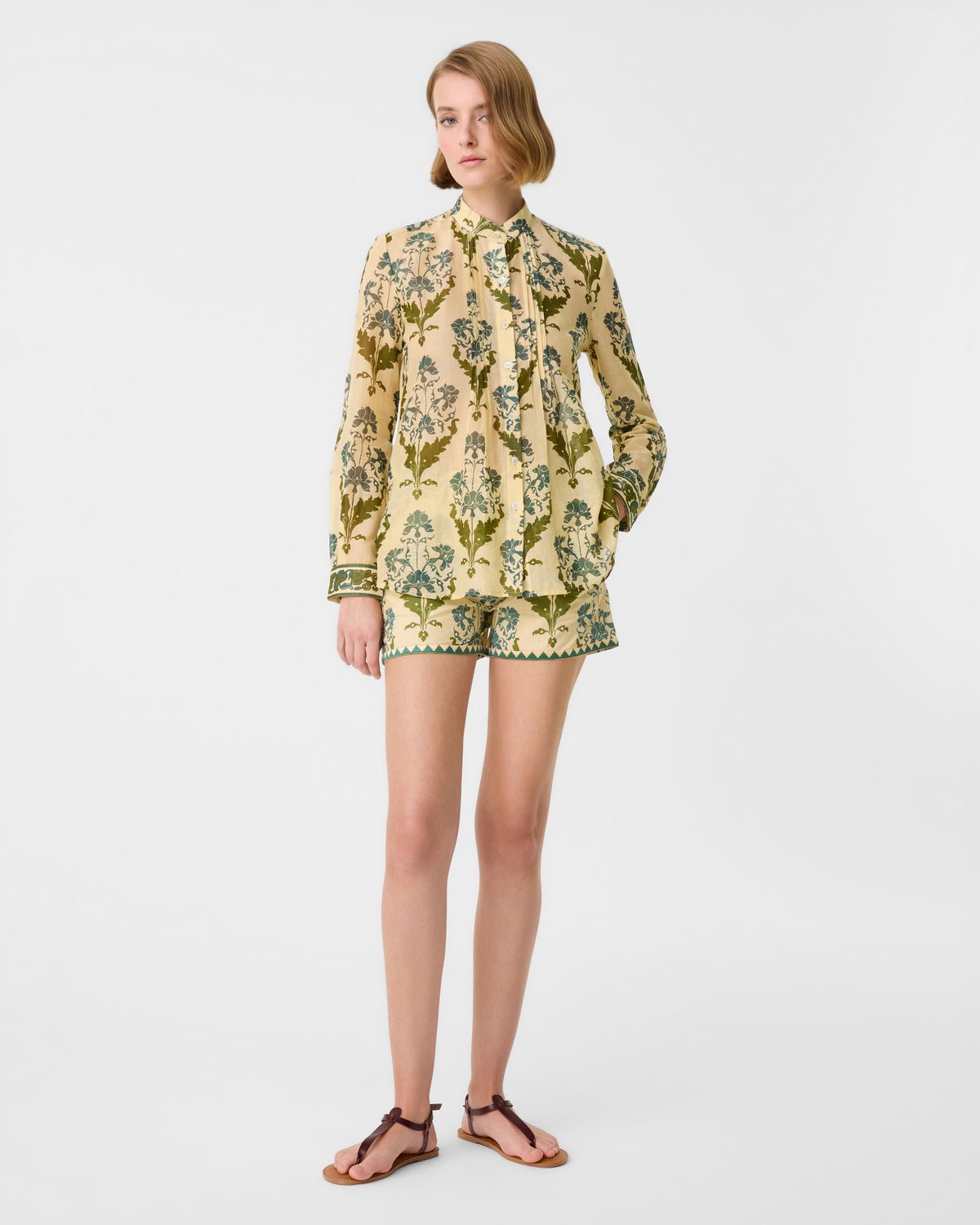 Chiara Shirt in Three Flowers Print