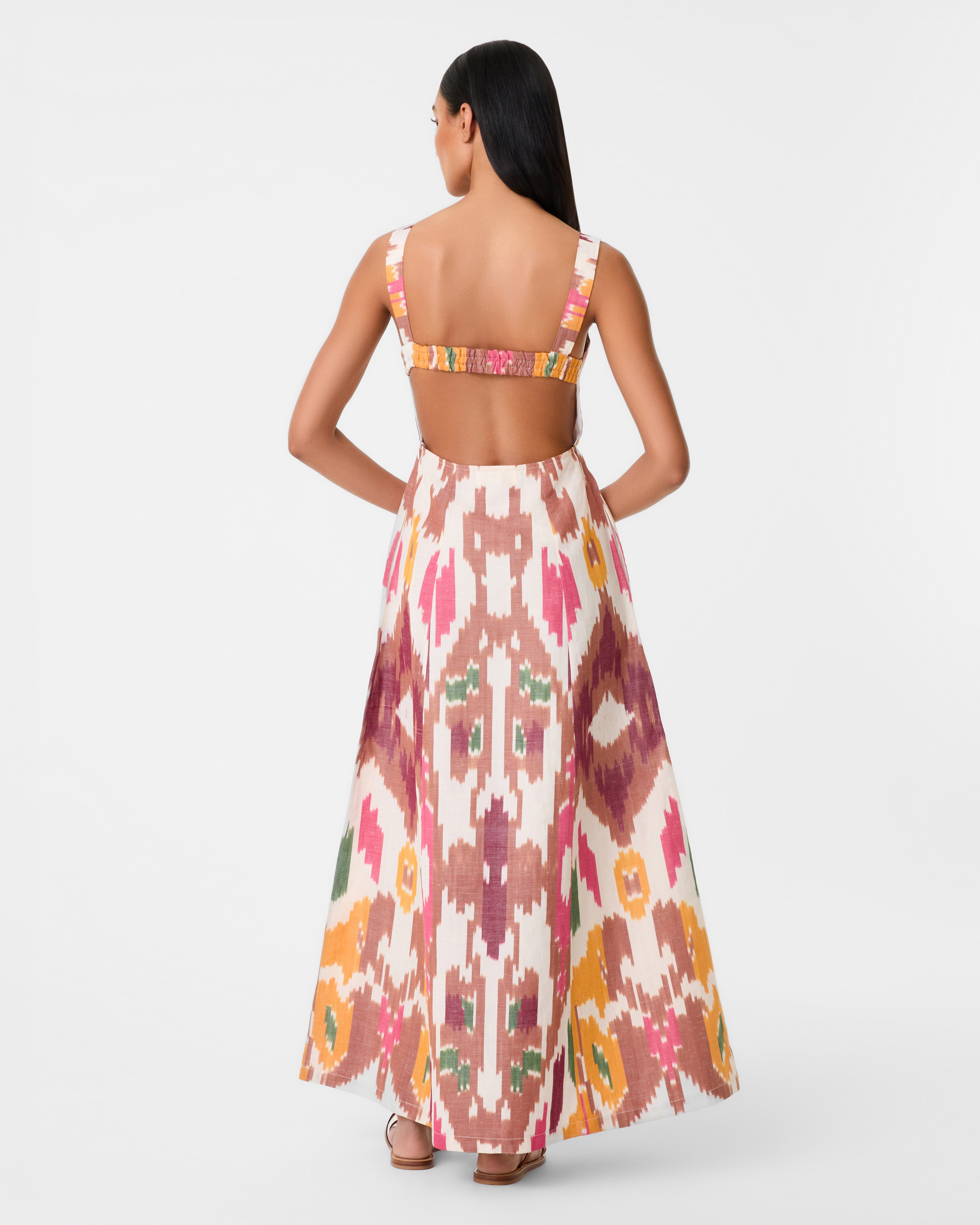 Azzurra Dress in Watercolor Ikat