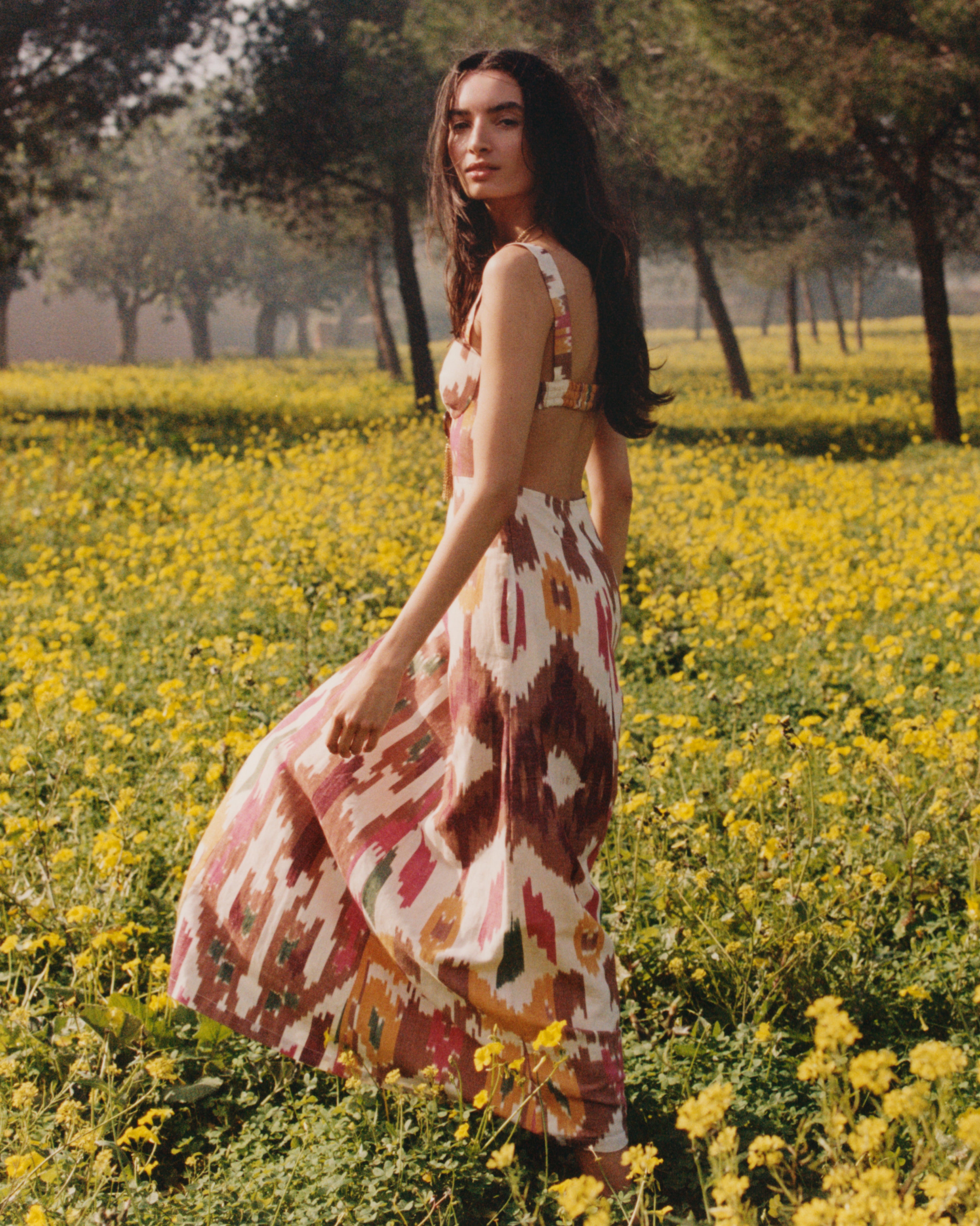 Azzurra Dress in Watercolor Ikat